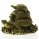 Gul metalskildpadde figur (str. 10 x 7 cm)