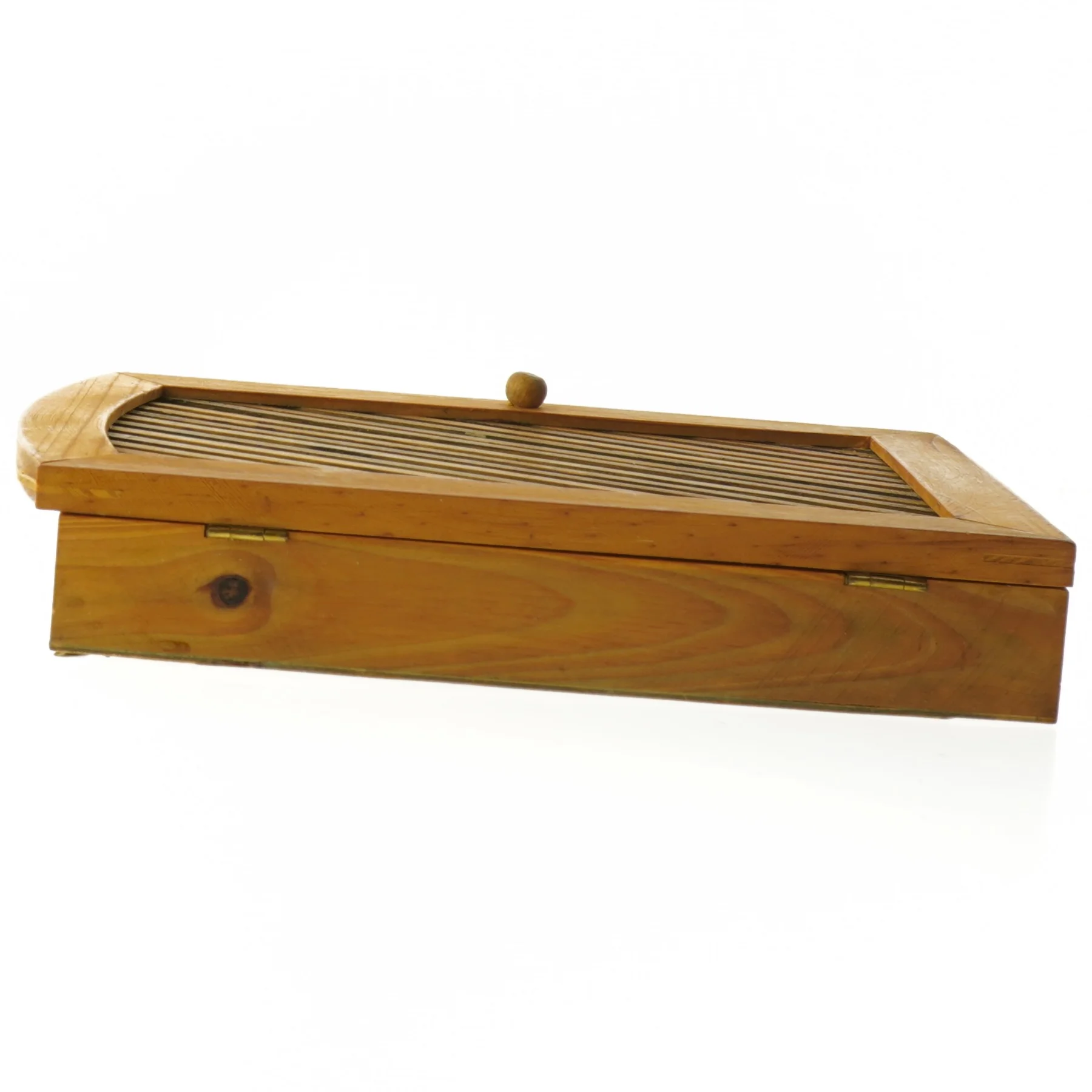 Træ nøgleskab med gitterlåg (str. 26,5x20x4,5 cm)