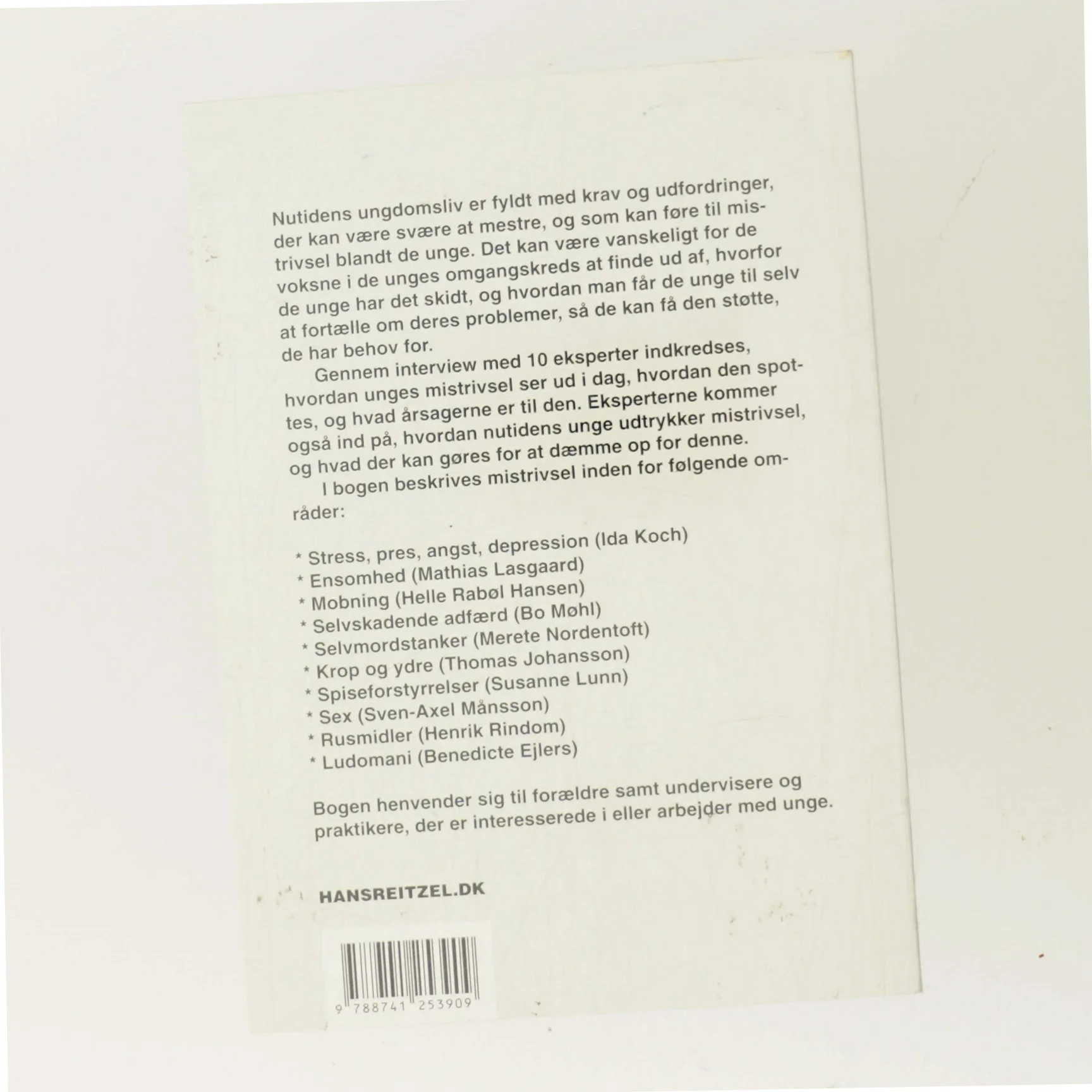 Den svære ungdom : 10 eksperter om unges trivsel og mistrivsel (Bog)