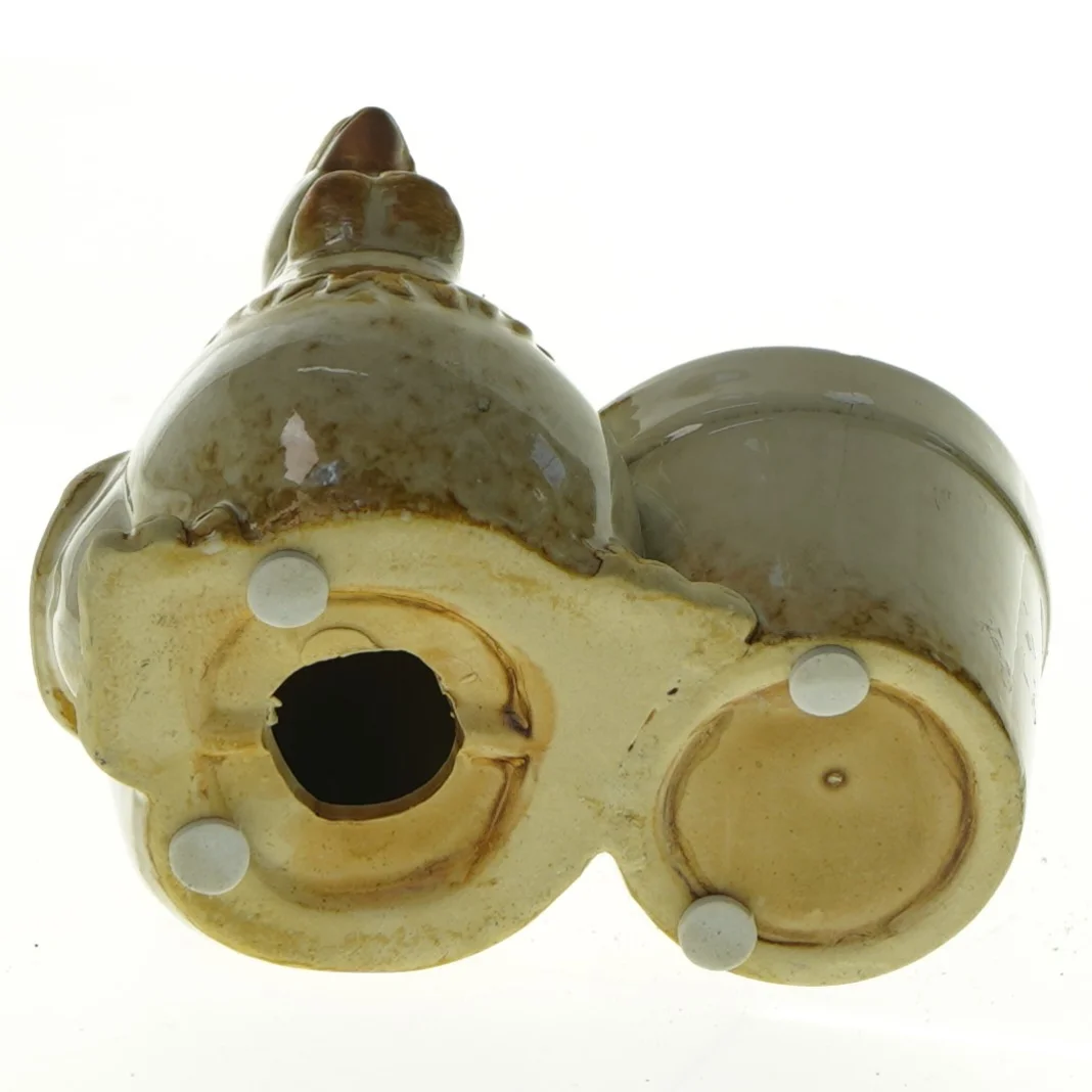 Keramik Høne med Krukke potte (str. 13 x 12 cm)