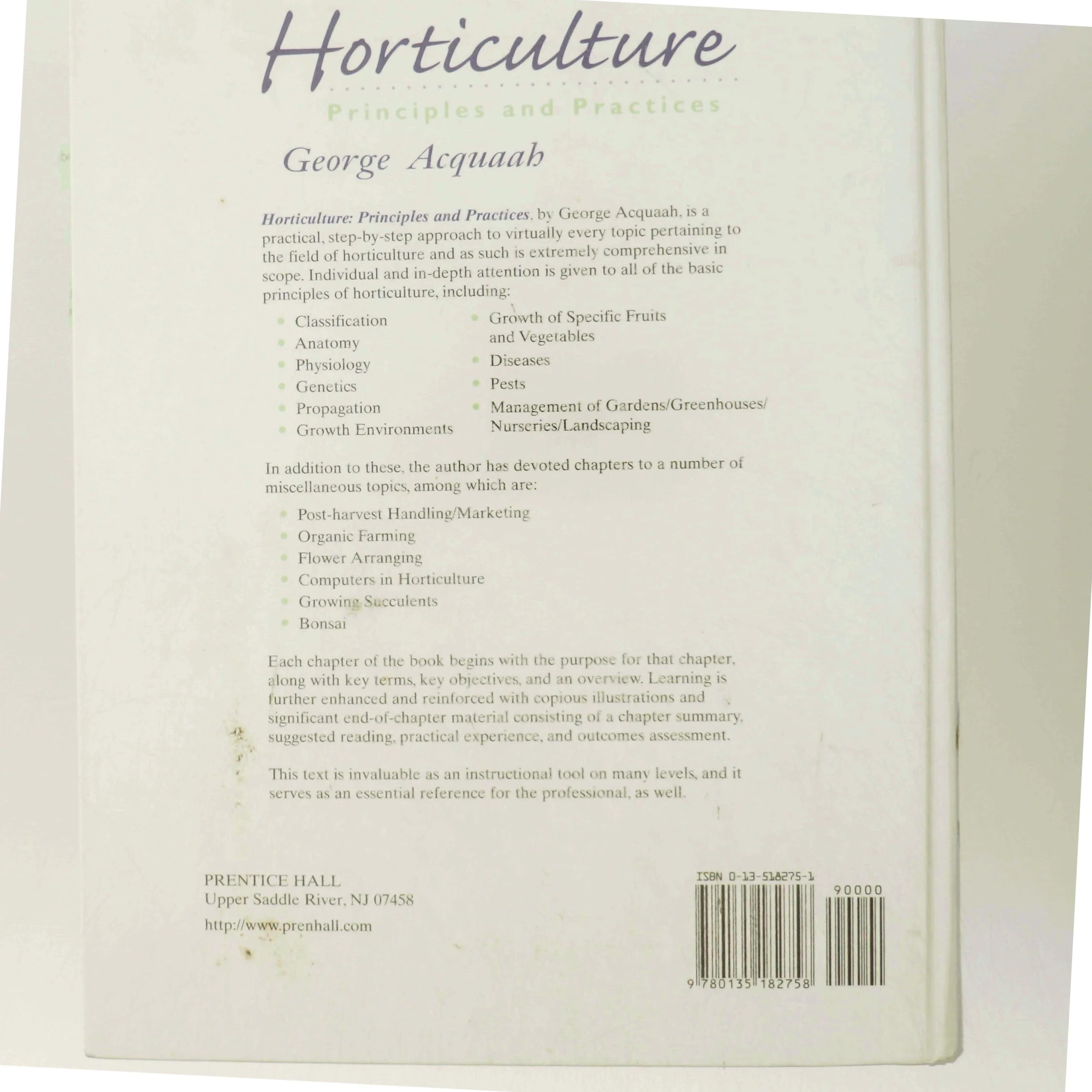 Horticulture : principles and practices (Bog)