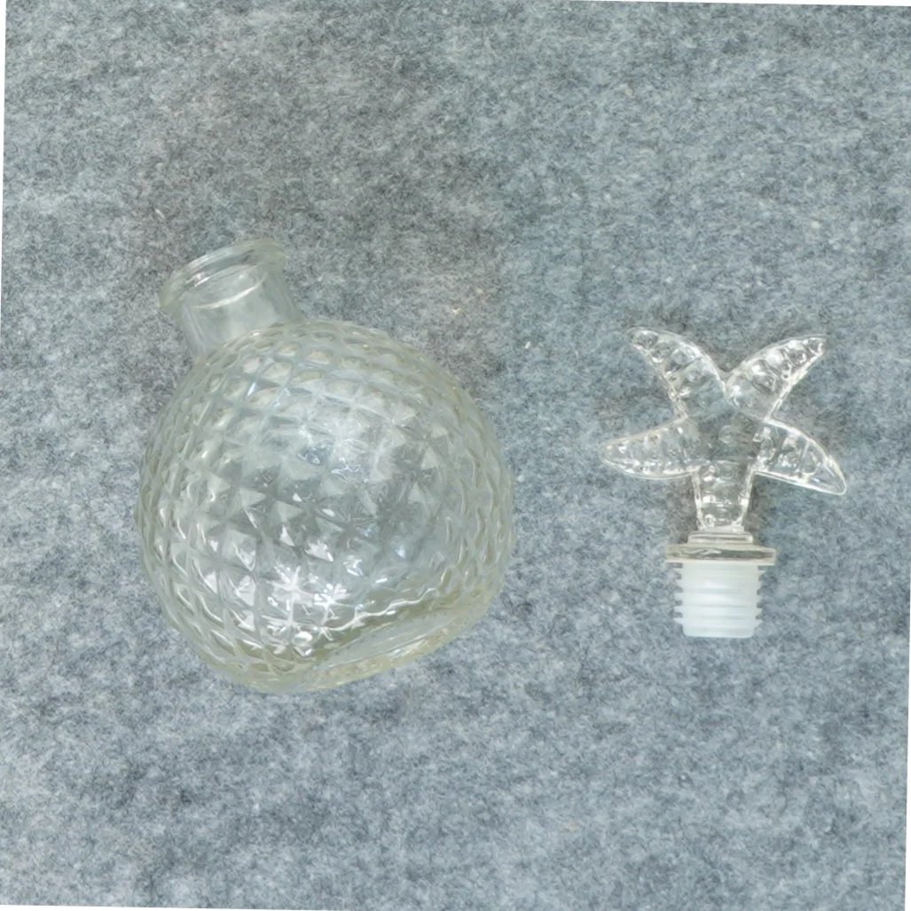 Glas karaffel flaske med søstjerne prop (str. 20 x 6 cm)