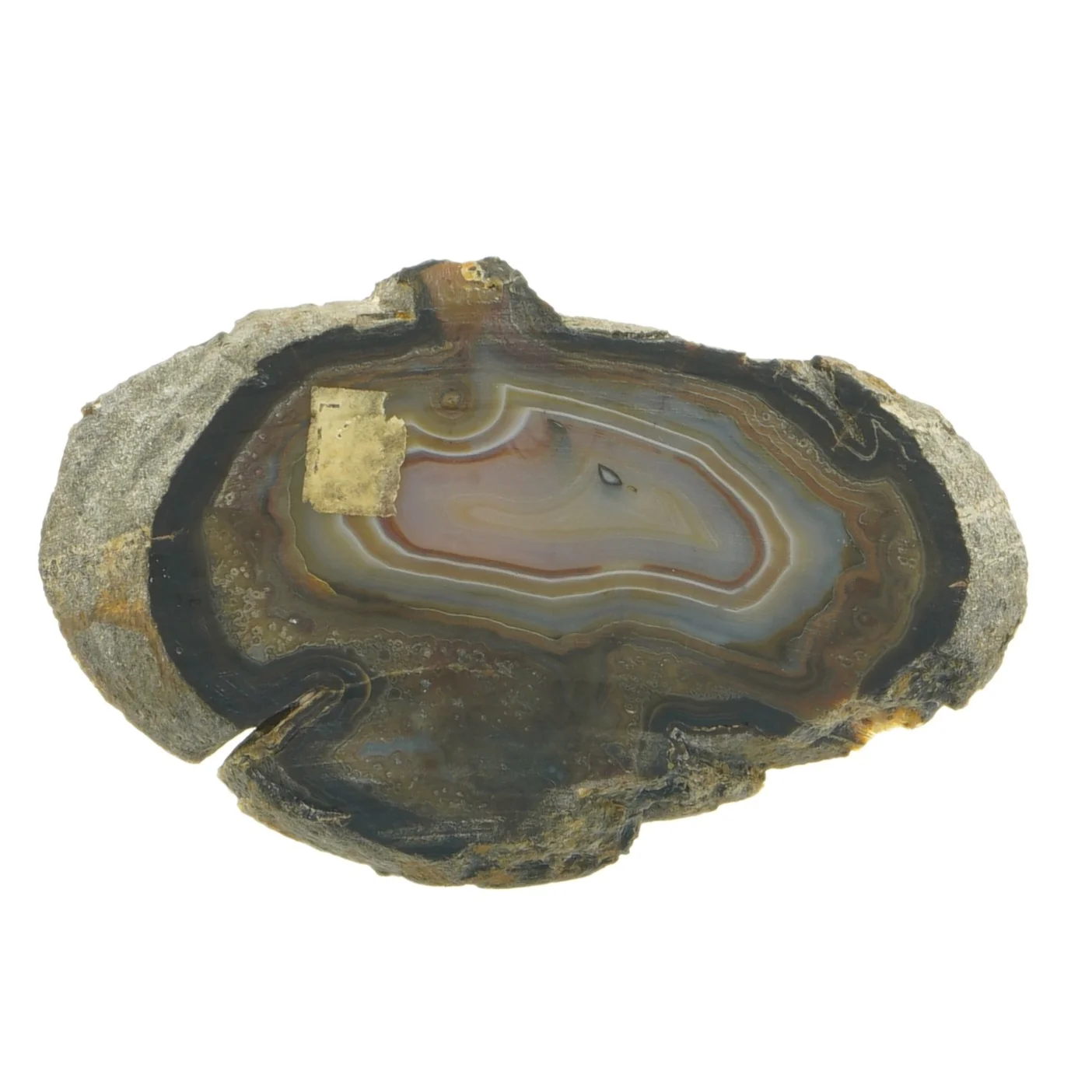 Udskåret agatsten skål (str. 18 x 11,5 x 2 cm)