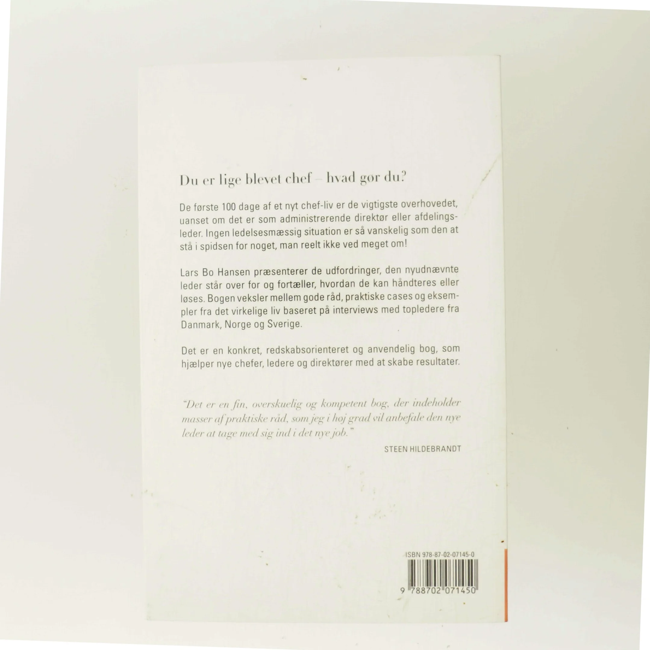 De første 100 dage : succes som leder i nyt job af Lars Bo Hansen (Bog)