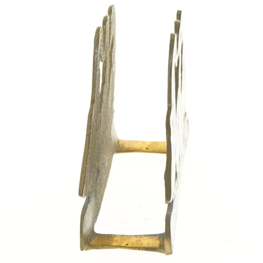 Messing vintage servietholder med ænder (str. 16x9 cm)