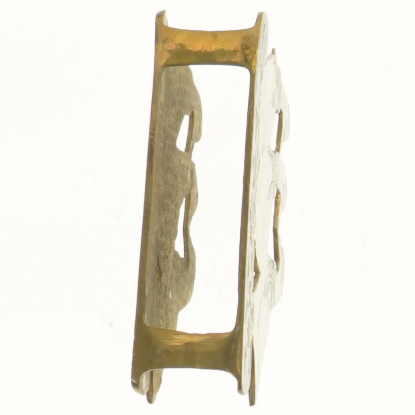 Messing vintage servietholder med ænder (str. 16x9 cm)