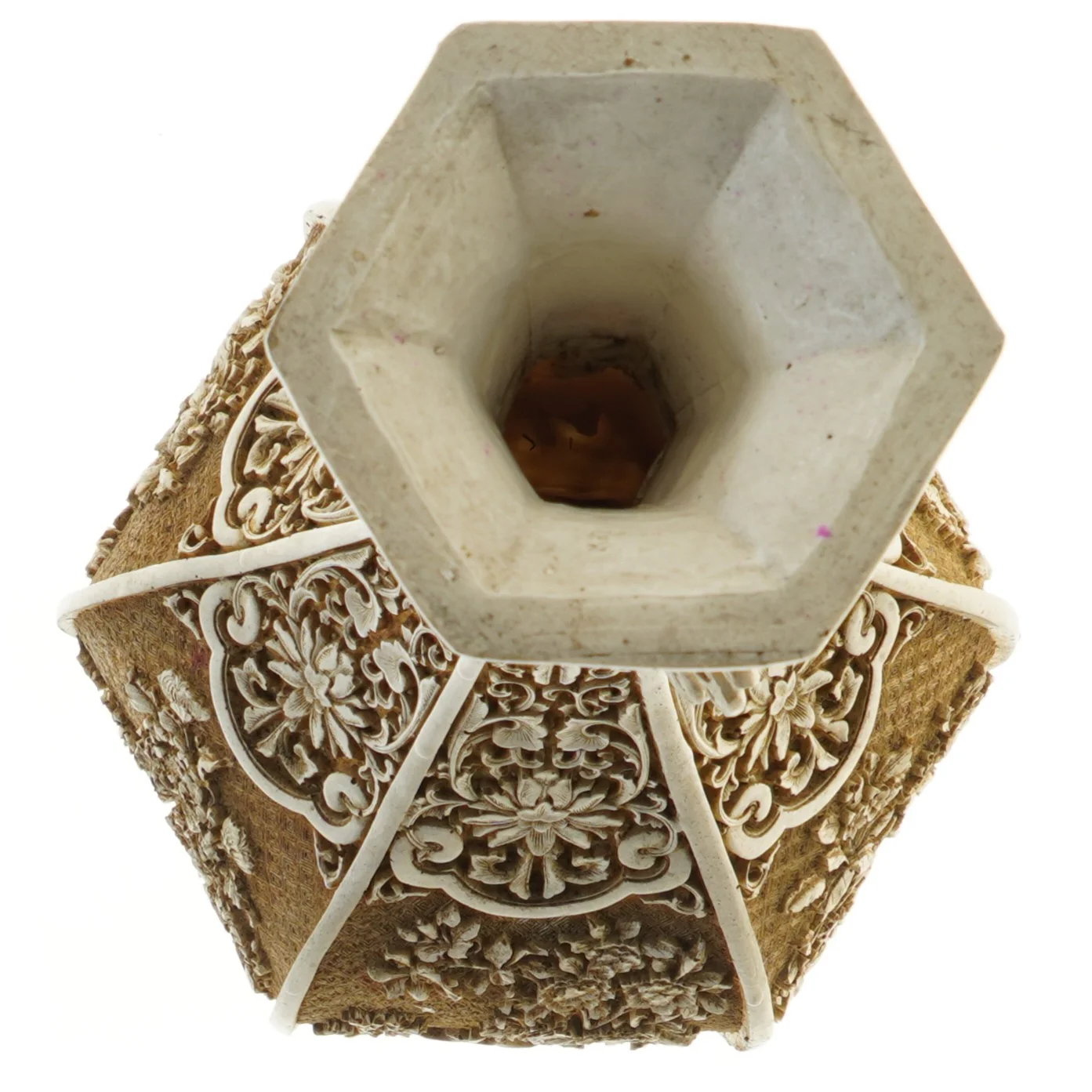 Dekorativ vase med detaljeret mønster (str. 45 cm)