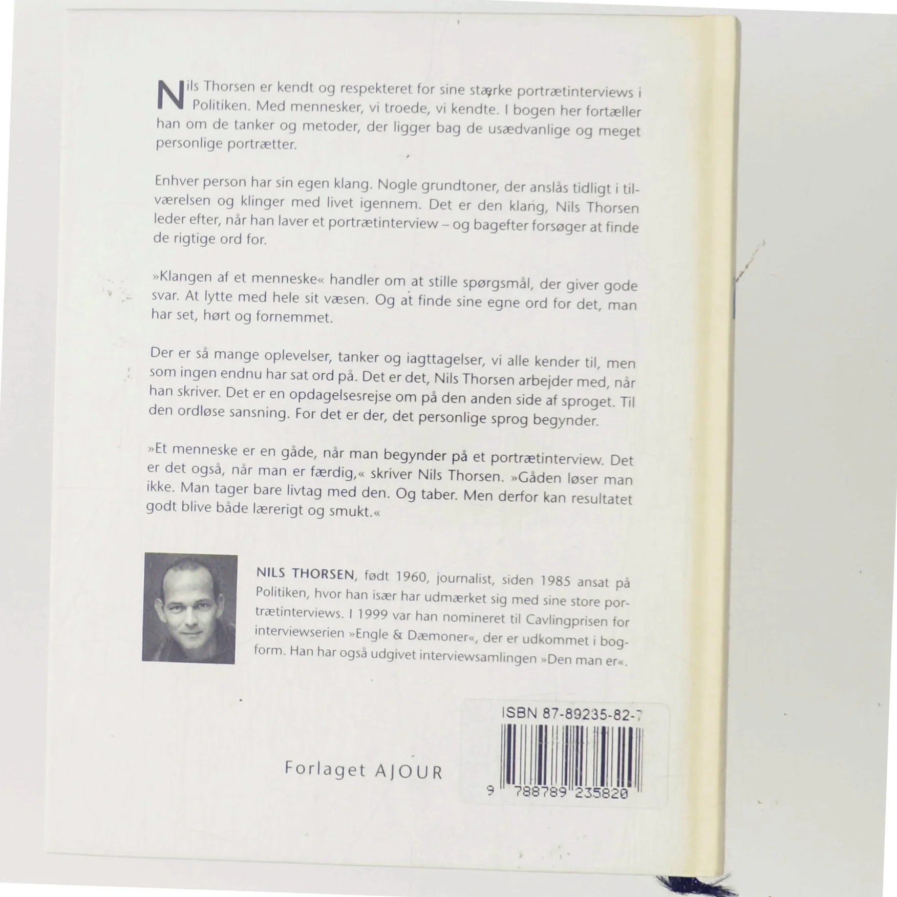 Klangen af et menneske af Nils Thorsen (Bog)