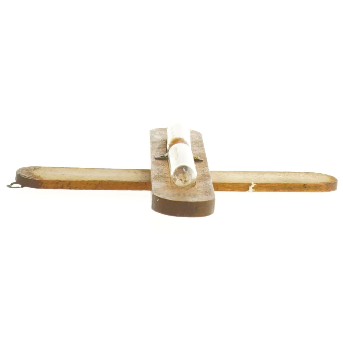 Antikt Timeglas i træ (str. 17 x 3 cm)