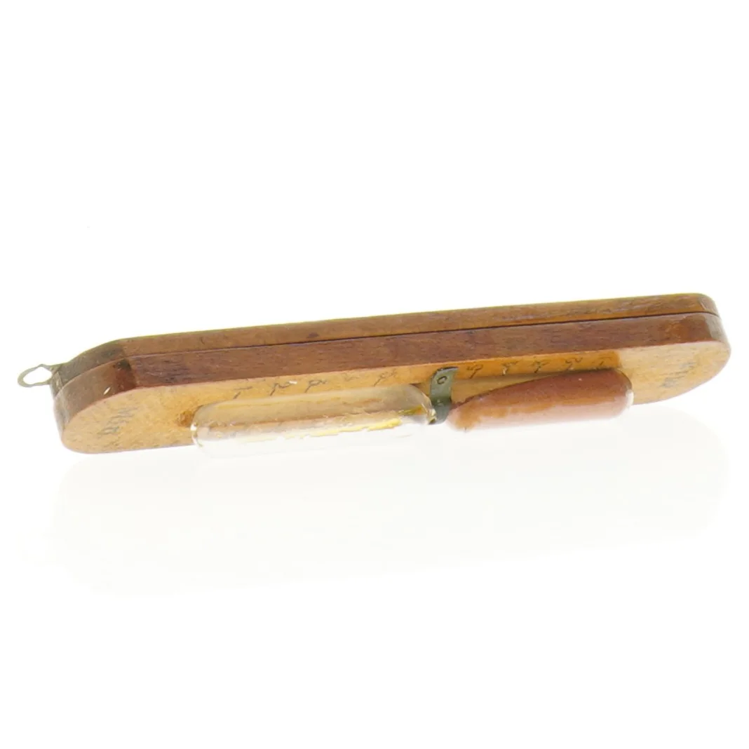 Antikt Timeglas i træ (str. 17 x 3 cm)