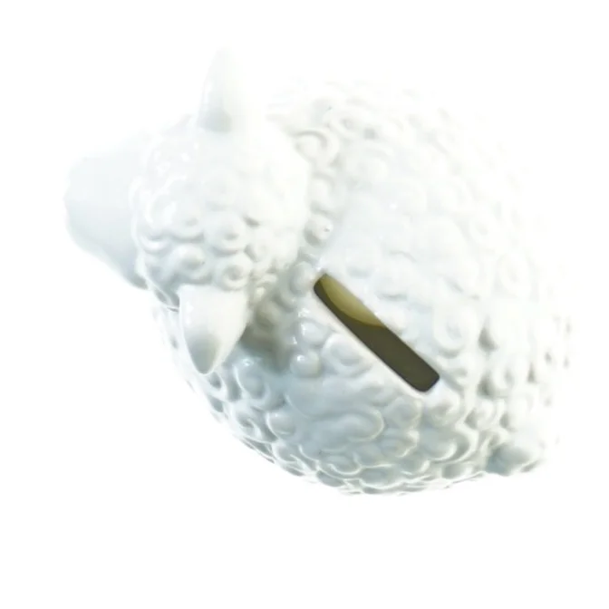 Porcelænsfigur Lille Lam Sparegris fra Bouclair (str. 8 x 11 cm)