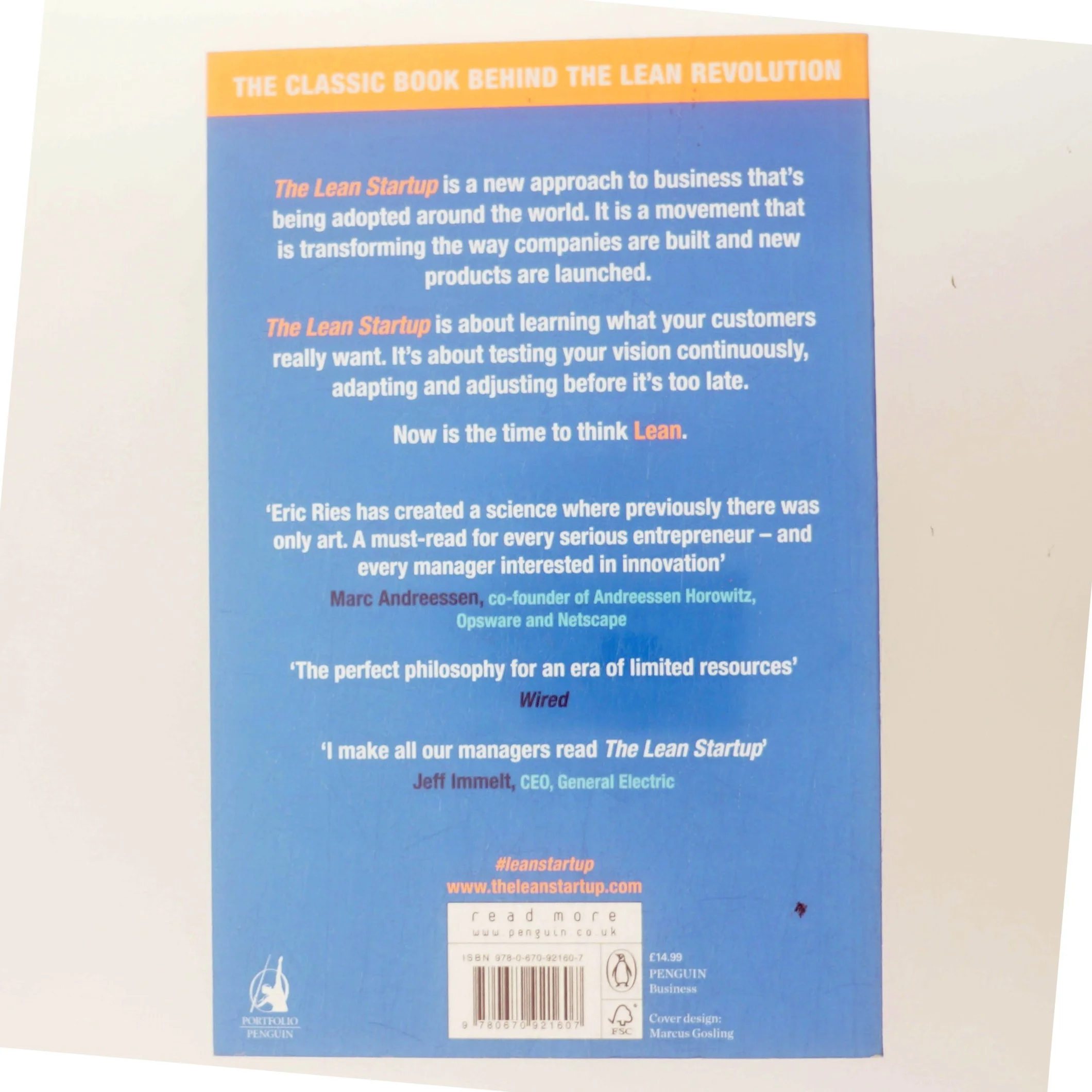 The lean startup : how constant innovation creates radically successful businesses af Eric Ries (Bog)