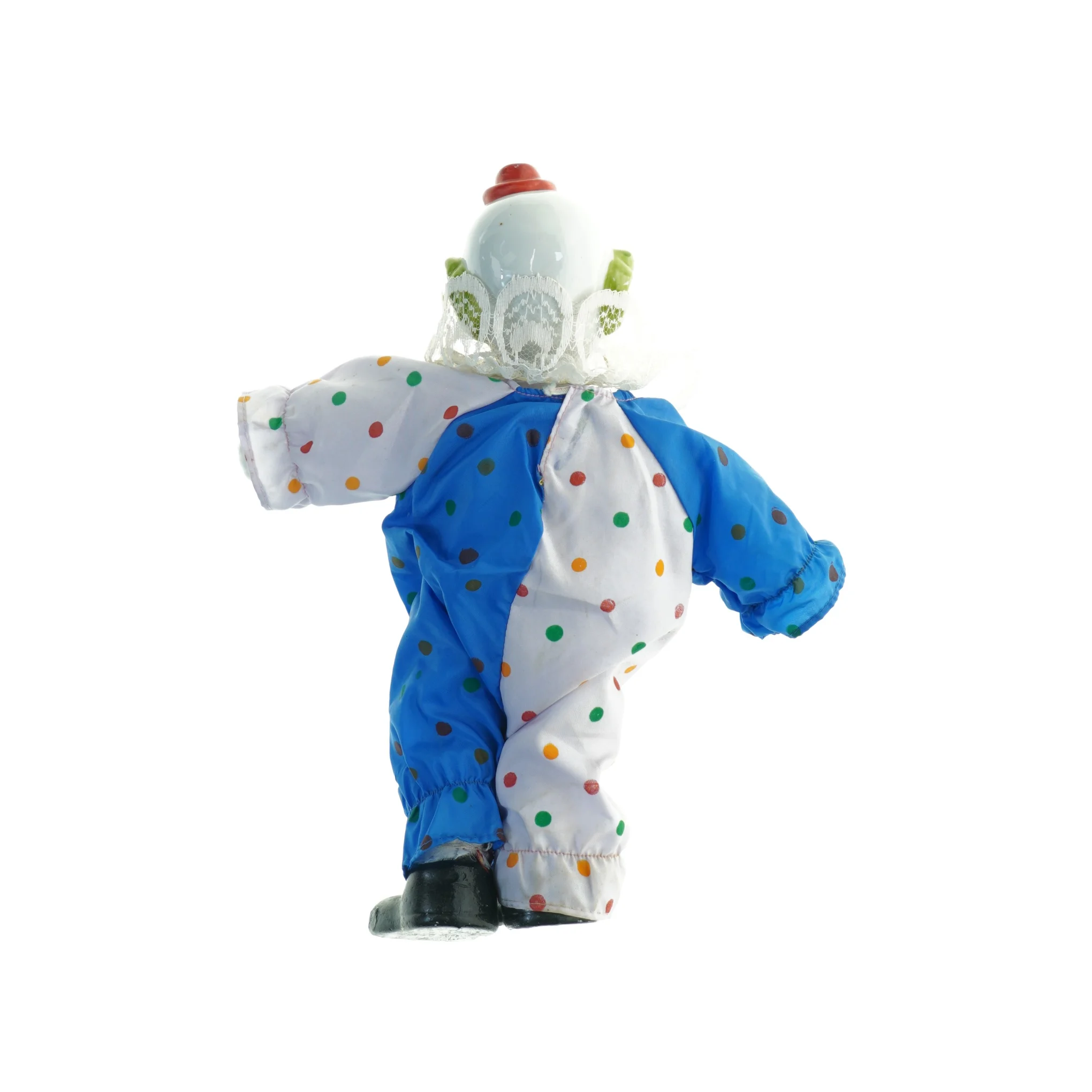 Porcelænsklovn med prikket tøj (str. 29 x 20 cm)