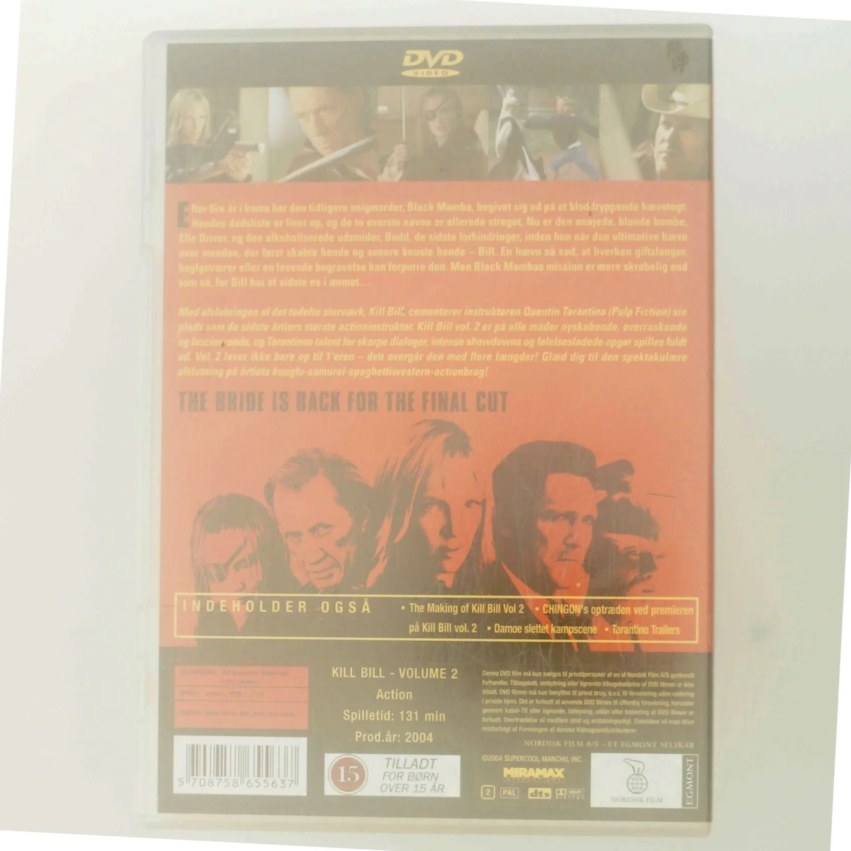 Kill Bill - Vol. 2 med Uma Thurman (DVD)