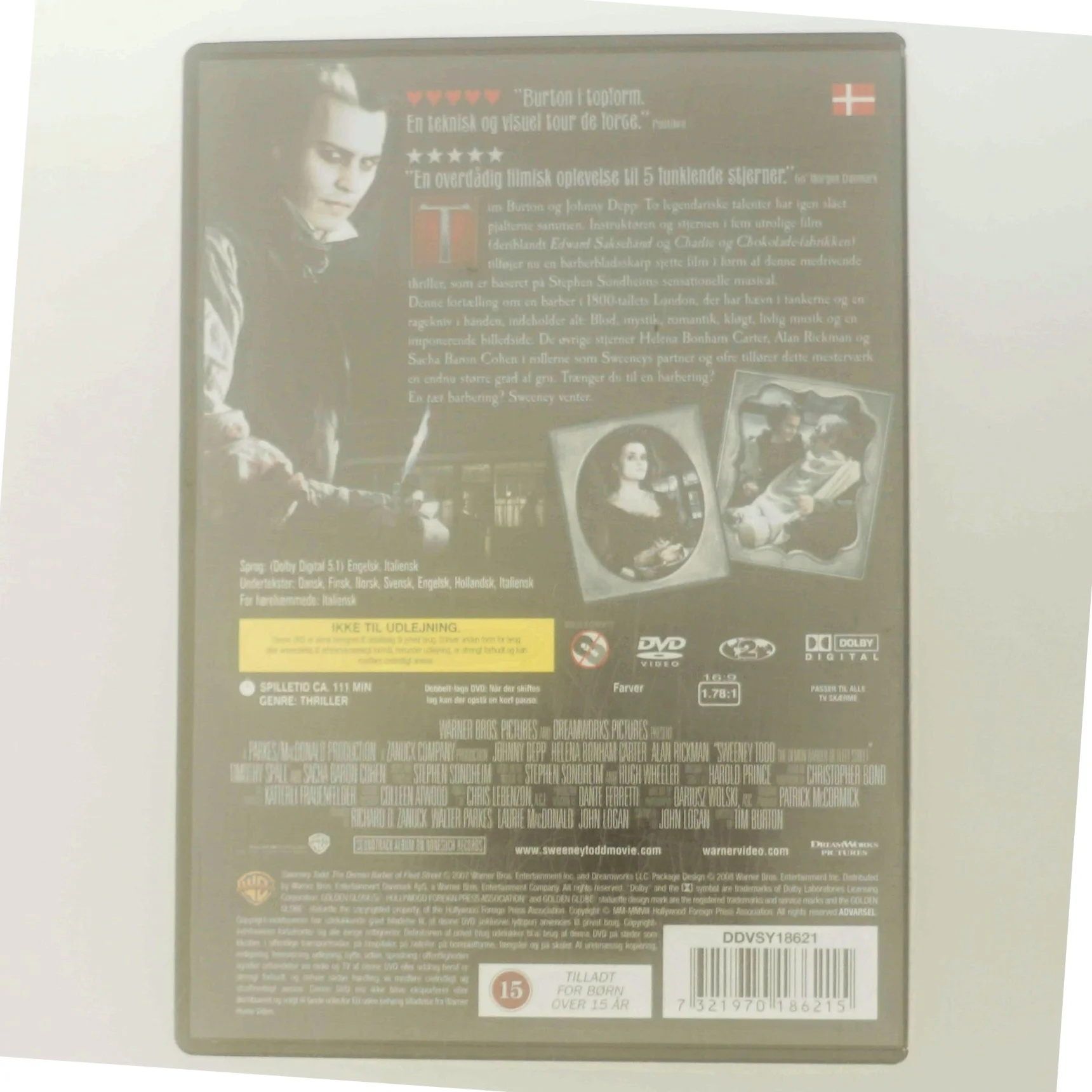 Sin City med Johnny Depp (DVD)