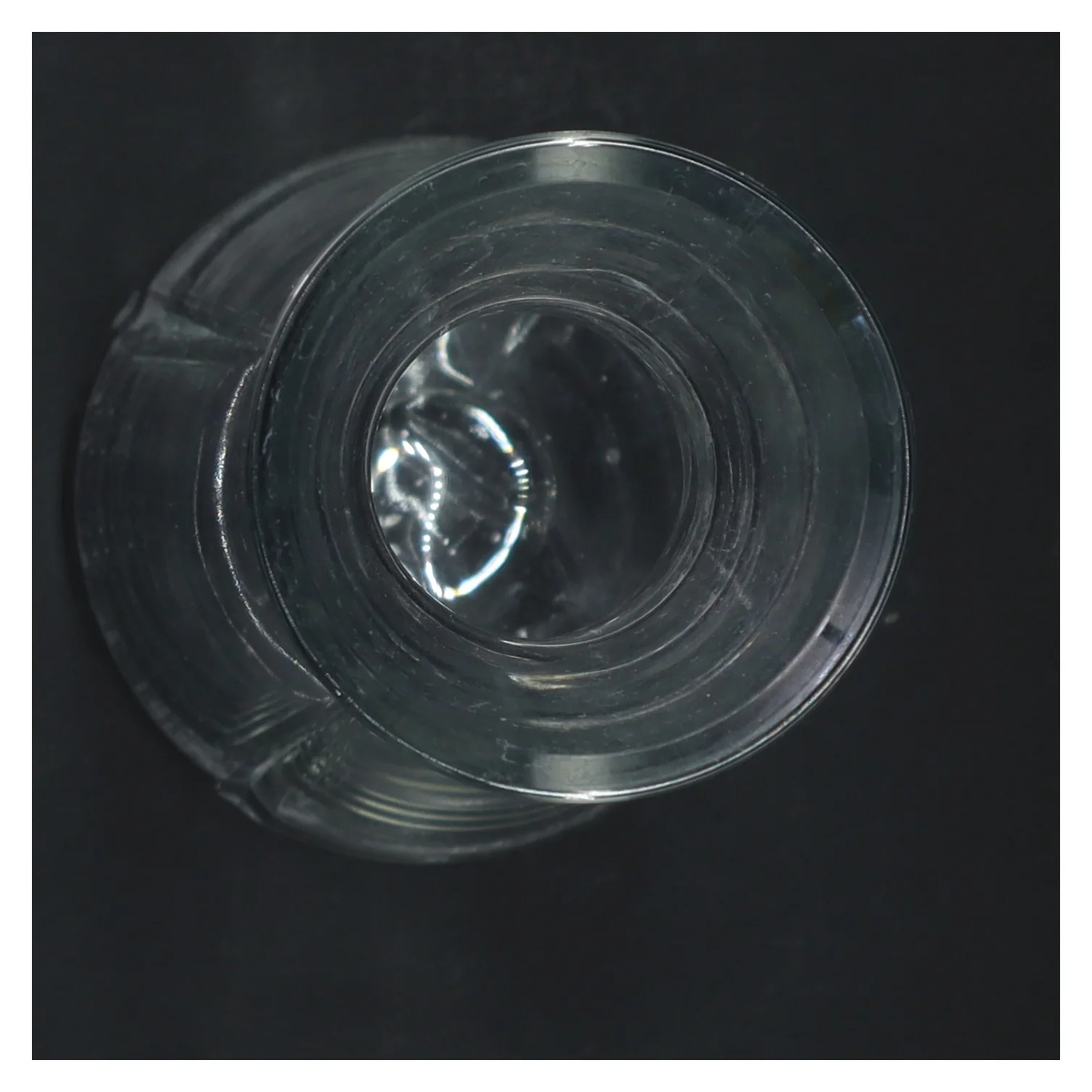 Glas karaffel med metalring fra Rosendahl (str. 25x11,5 cm)