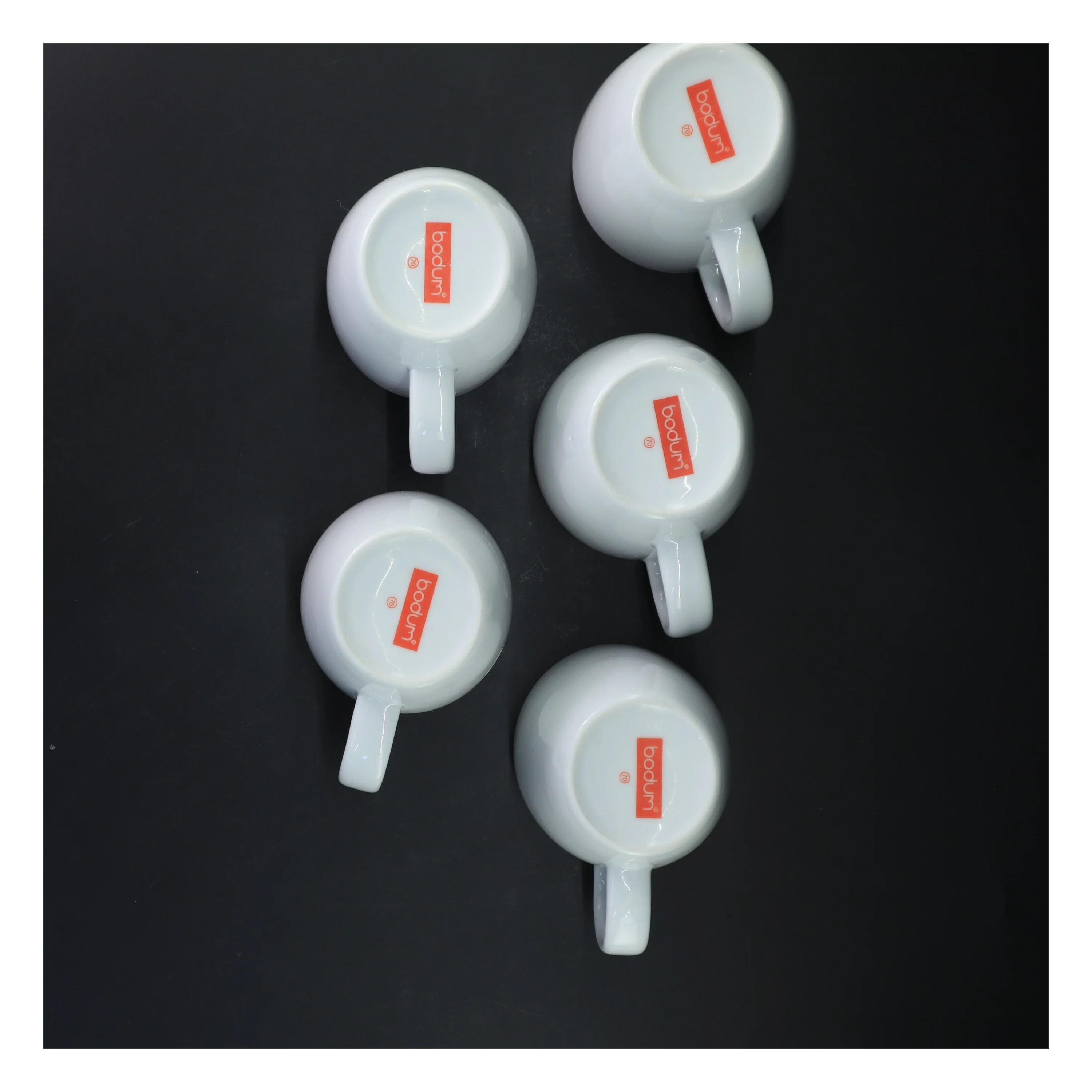 Sæt med 5 hvide krus fra Bodum (str. 5 styk, 5,5 cm)