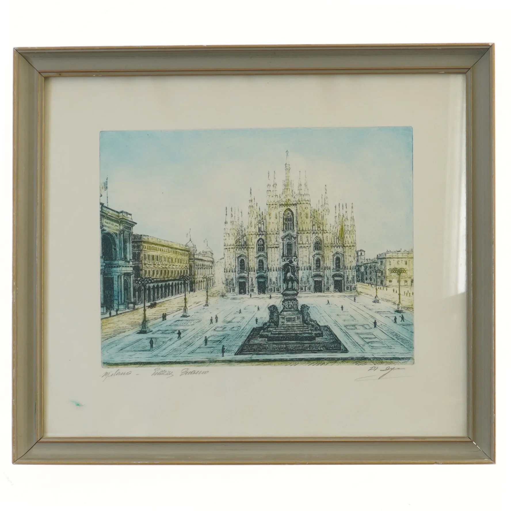 Indrammet billede af Piazza Duomo, Milano (str. 35x30 cm)