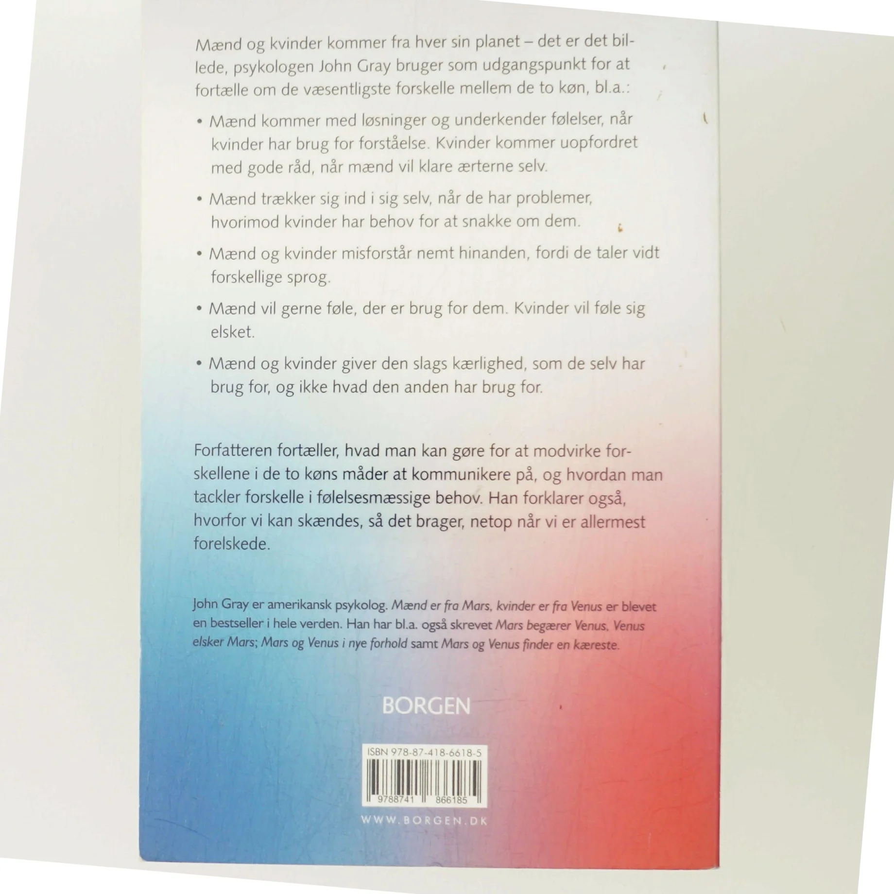 Mænd er fra Mars, kvinder er fra Venus af John Gray (f. 1951) (Bog)