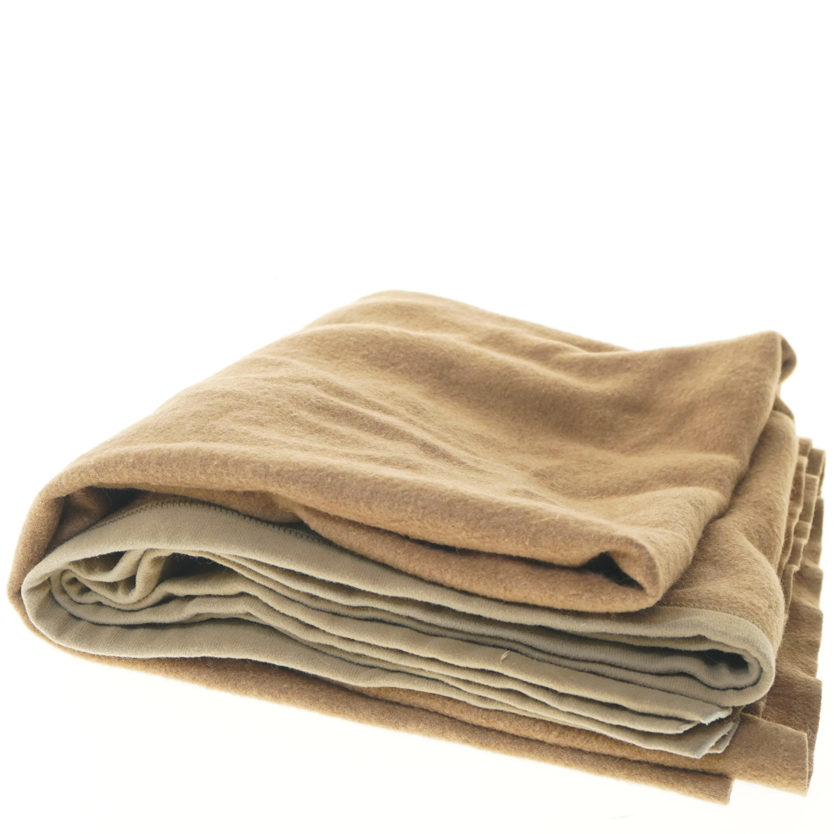 Tæppe /plaid i Camel uld str. 180x140 cm)