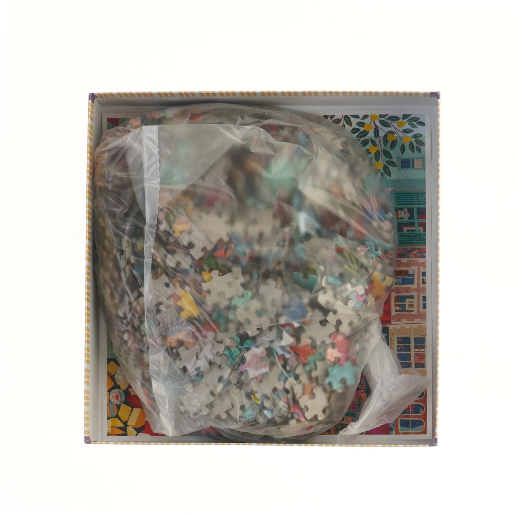 1000-brikkers puslespil 'English Green Market' (str. 25x25 cm)