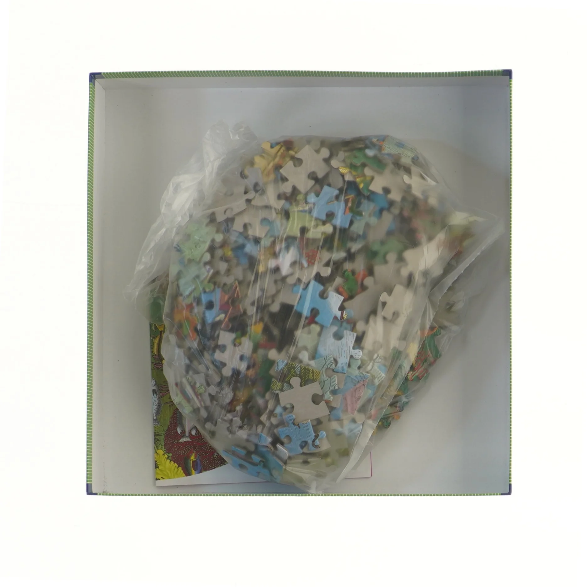 500-brikkers rundt puslespil med fisk og både (str. 28x28 cm)