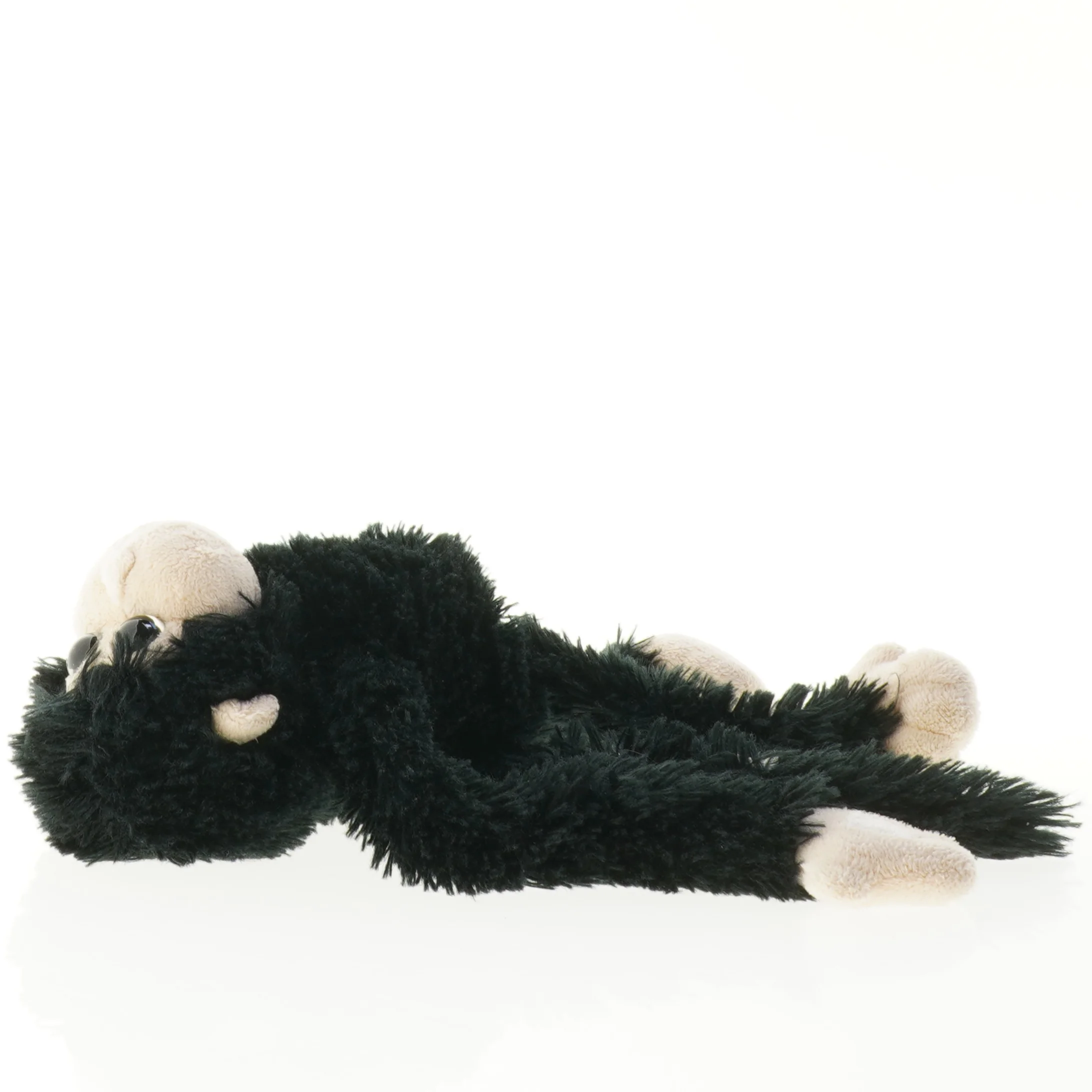 Sort tøjdyrsabe (str. 30 cm)