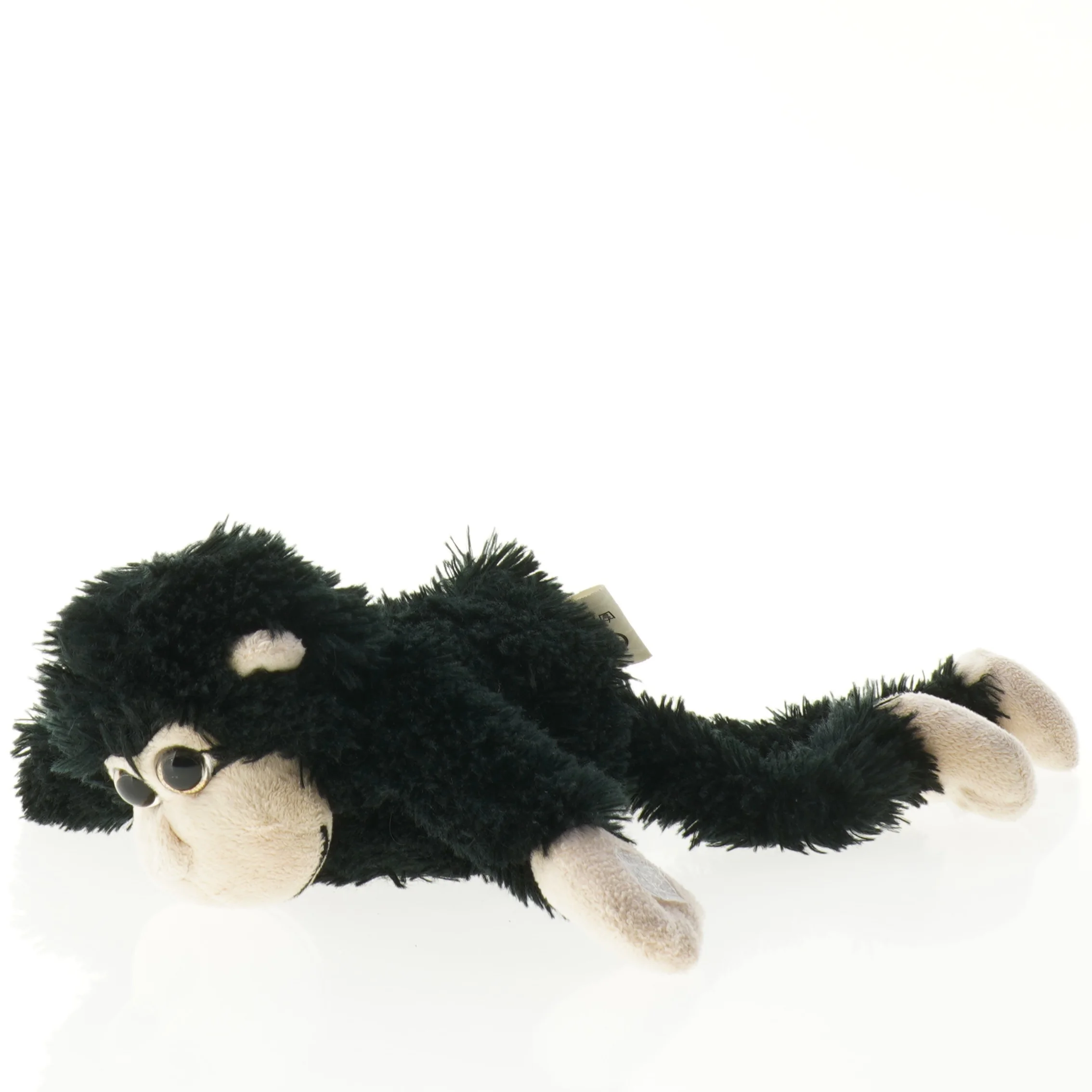 Sort tøjdyrsabe (str. 30 cm)