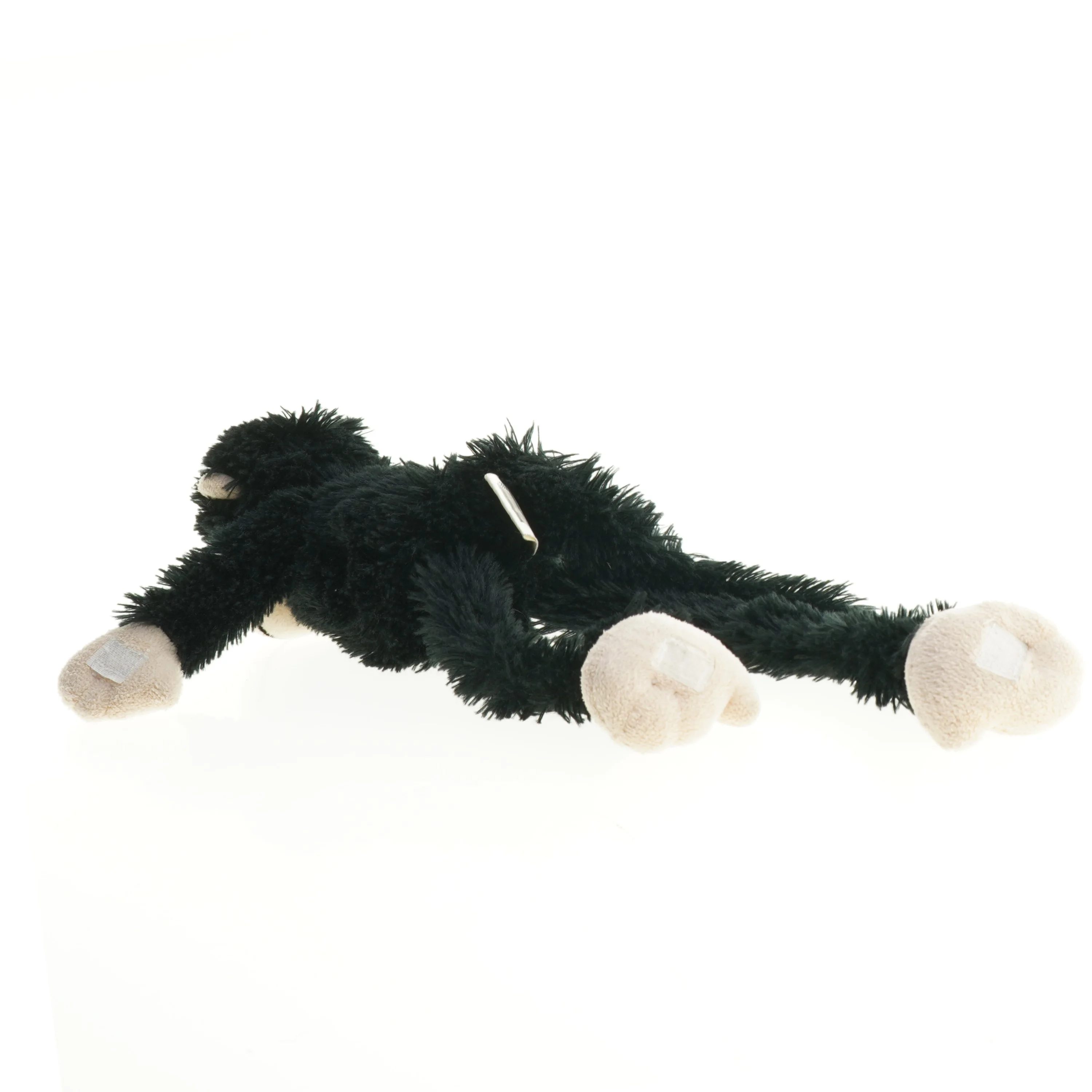 Sort tøjdyrsabe (str. 30 cm)