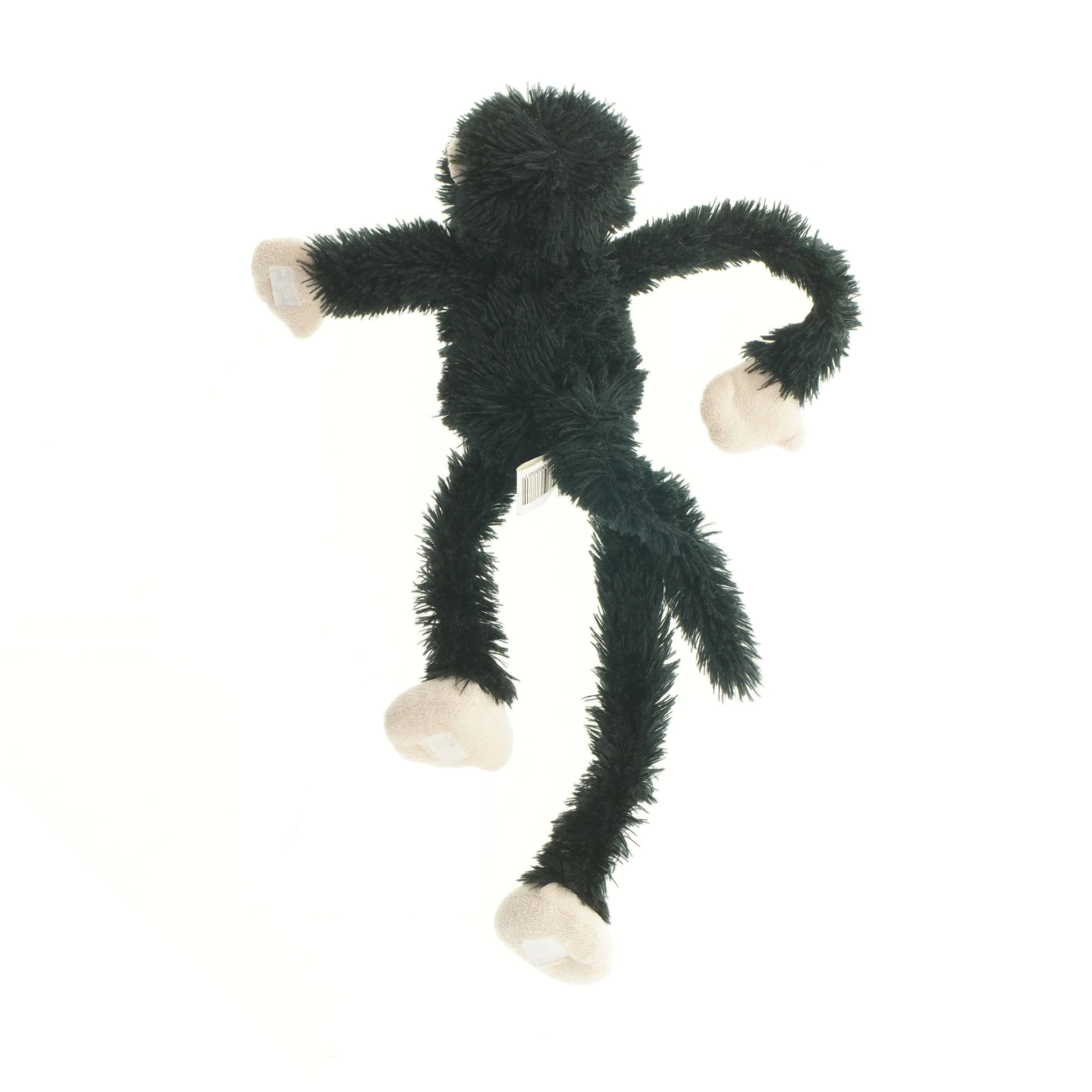 Sort tøjdyrsabe (str. 30 cm)