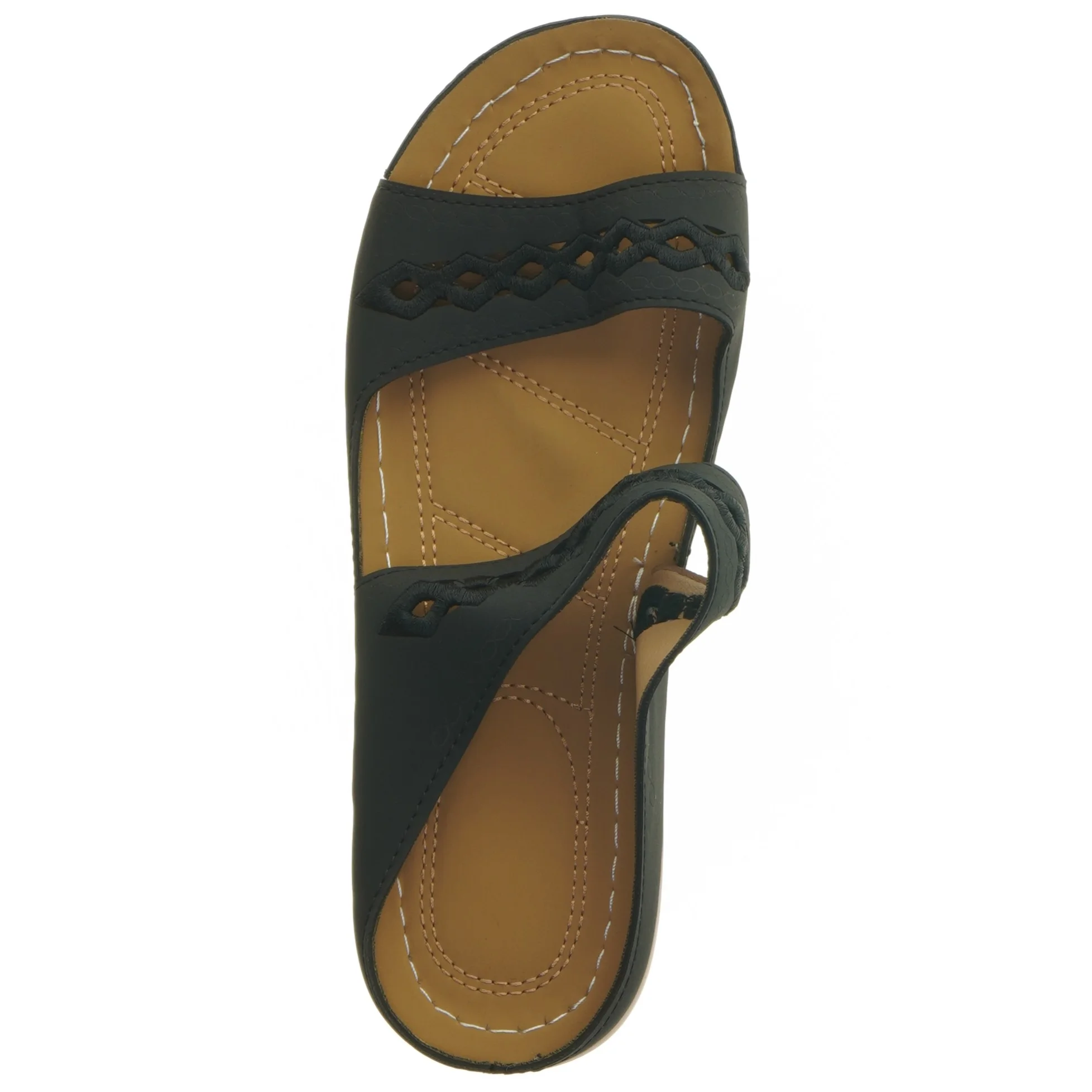 Sort sandal str. 38 (str. 38 )