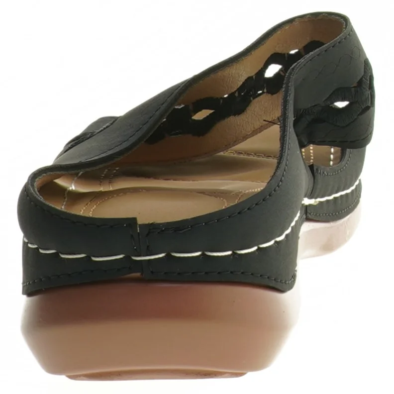 Sort sandal str. 38 (str. 38 )