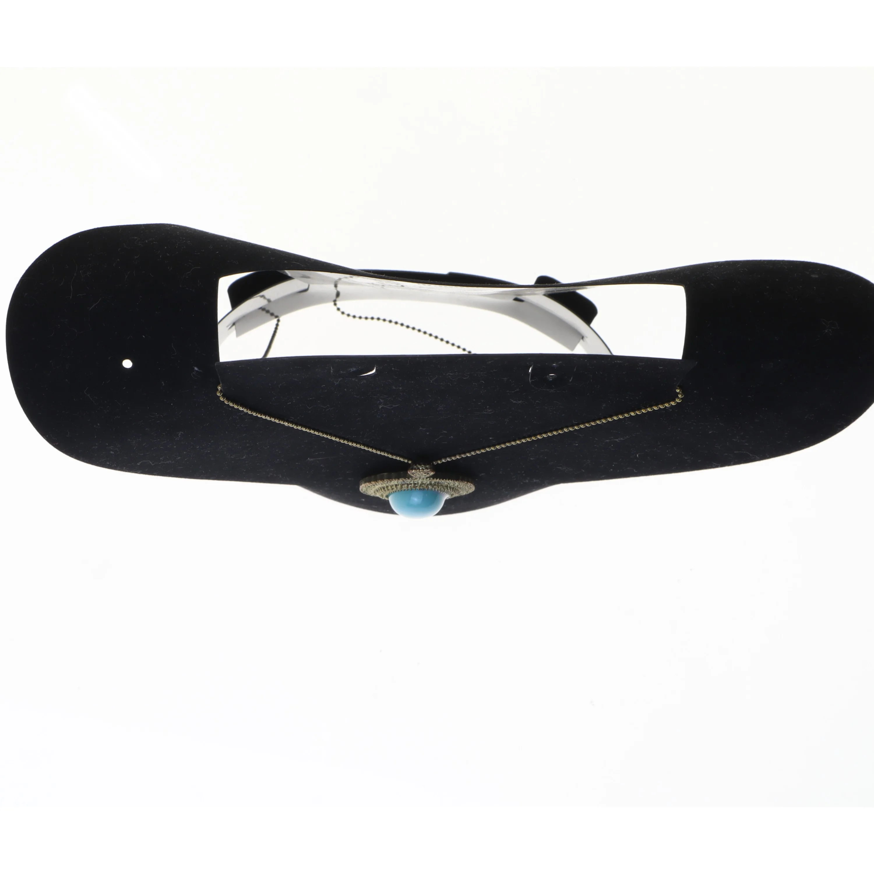 Halskæde med turkis vedhæng (str. 70 cm)