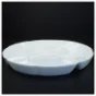 Hvid porcelæn asiet (str. Diameter 32 cm h tre cm)