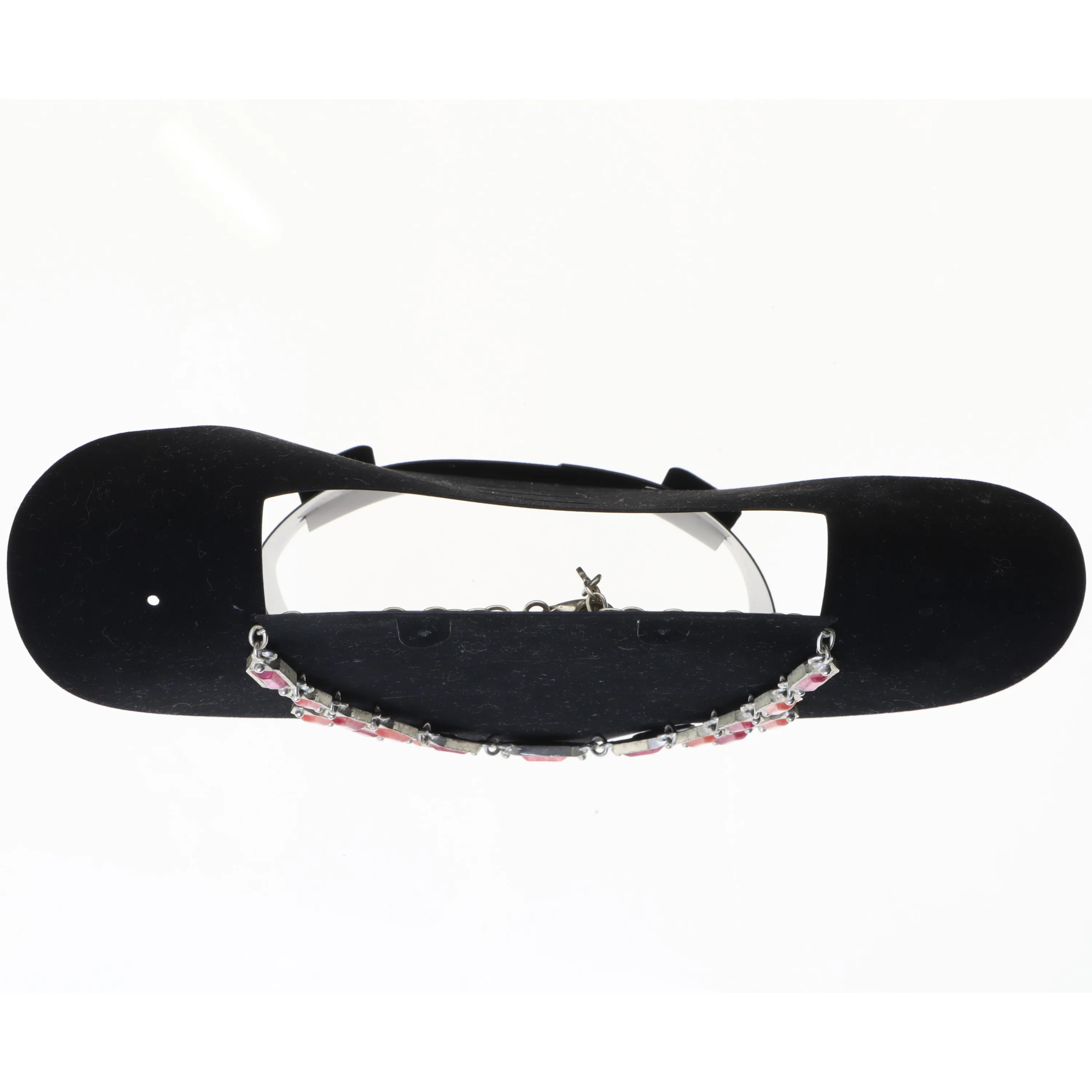 Farvet glas halskæde (str. 45 cm)