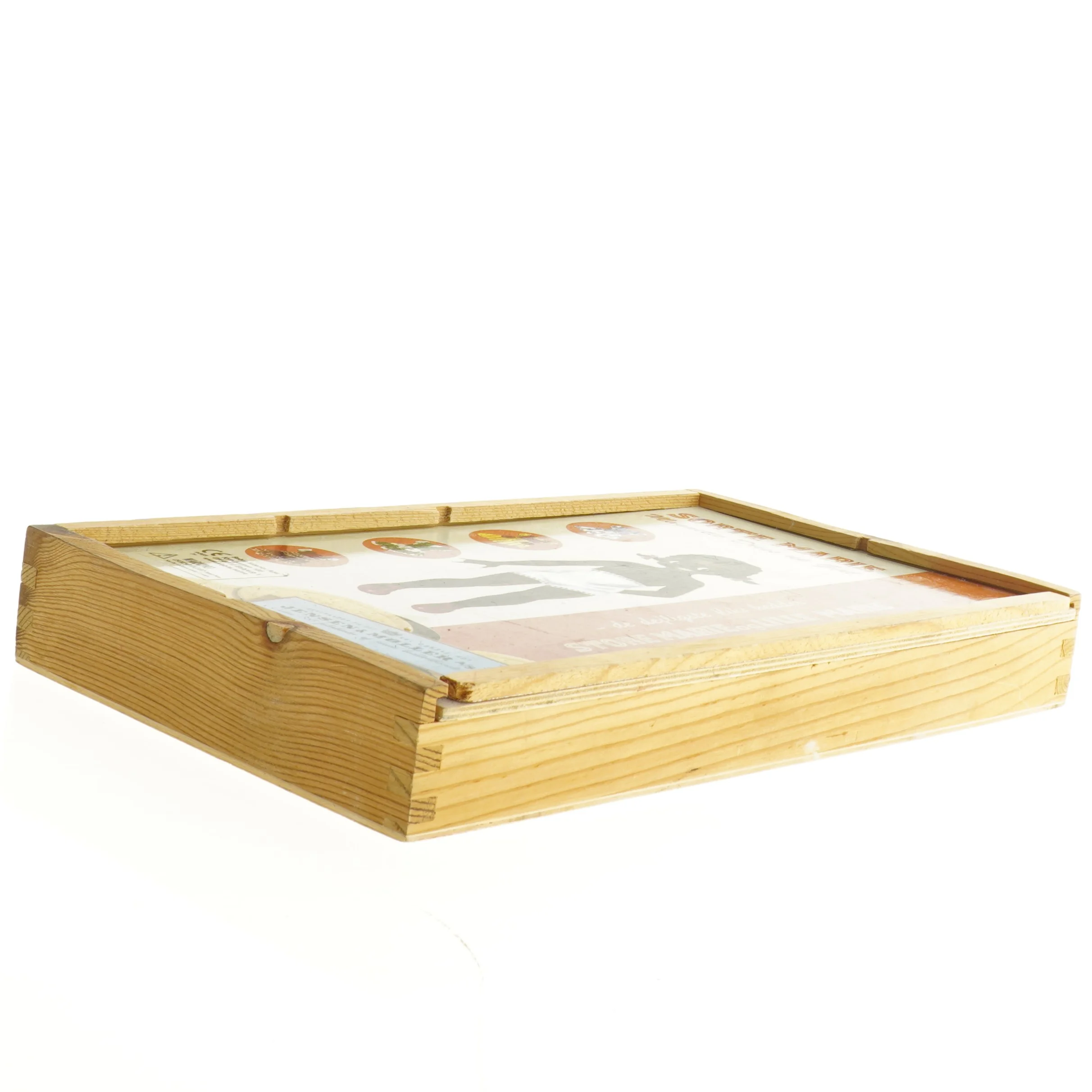 Vintage påklædningsdukke med tøj og tilbehør (str. 29 x 18 cm)