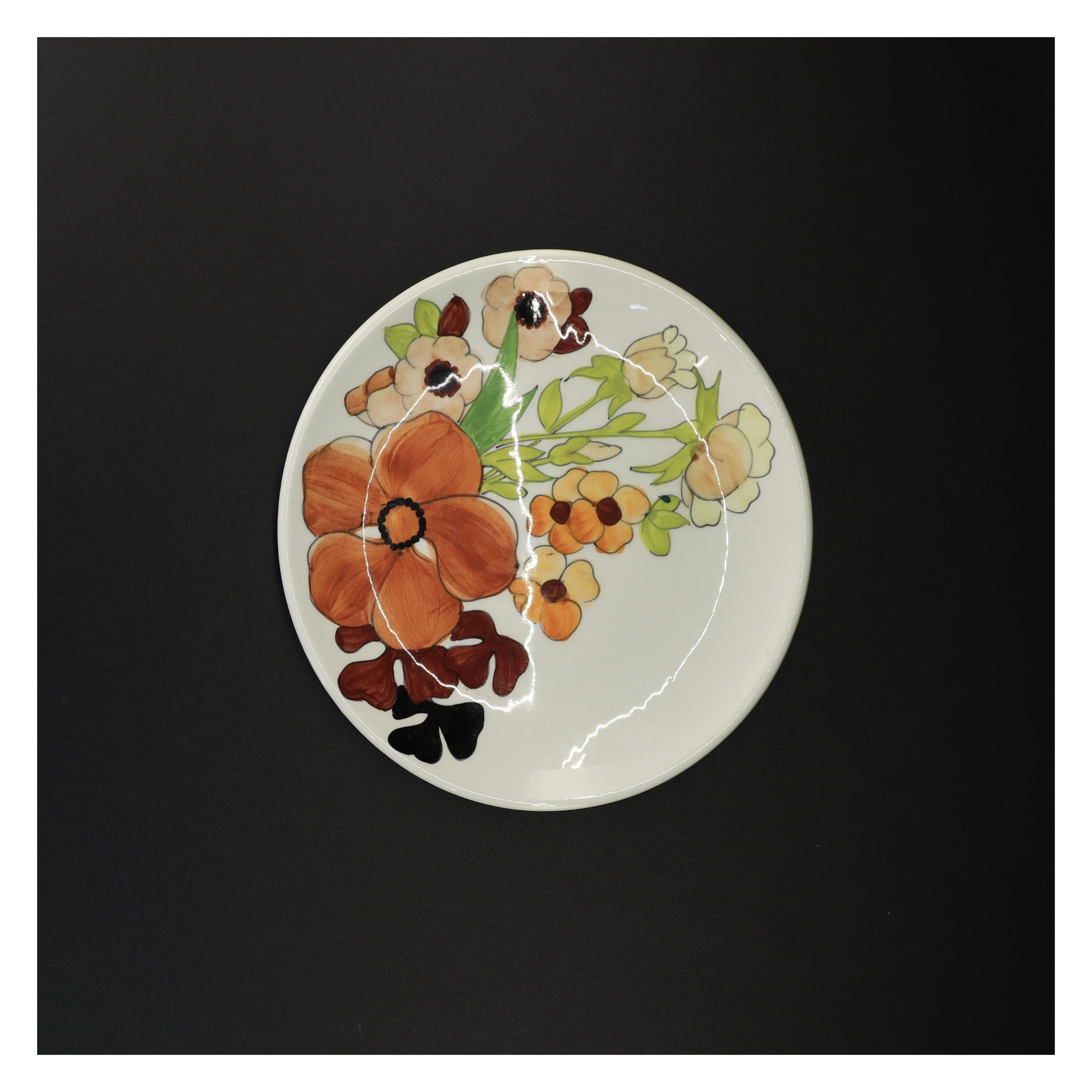 Håndmalet porcelænstallerken