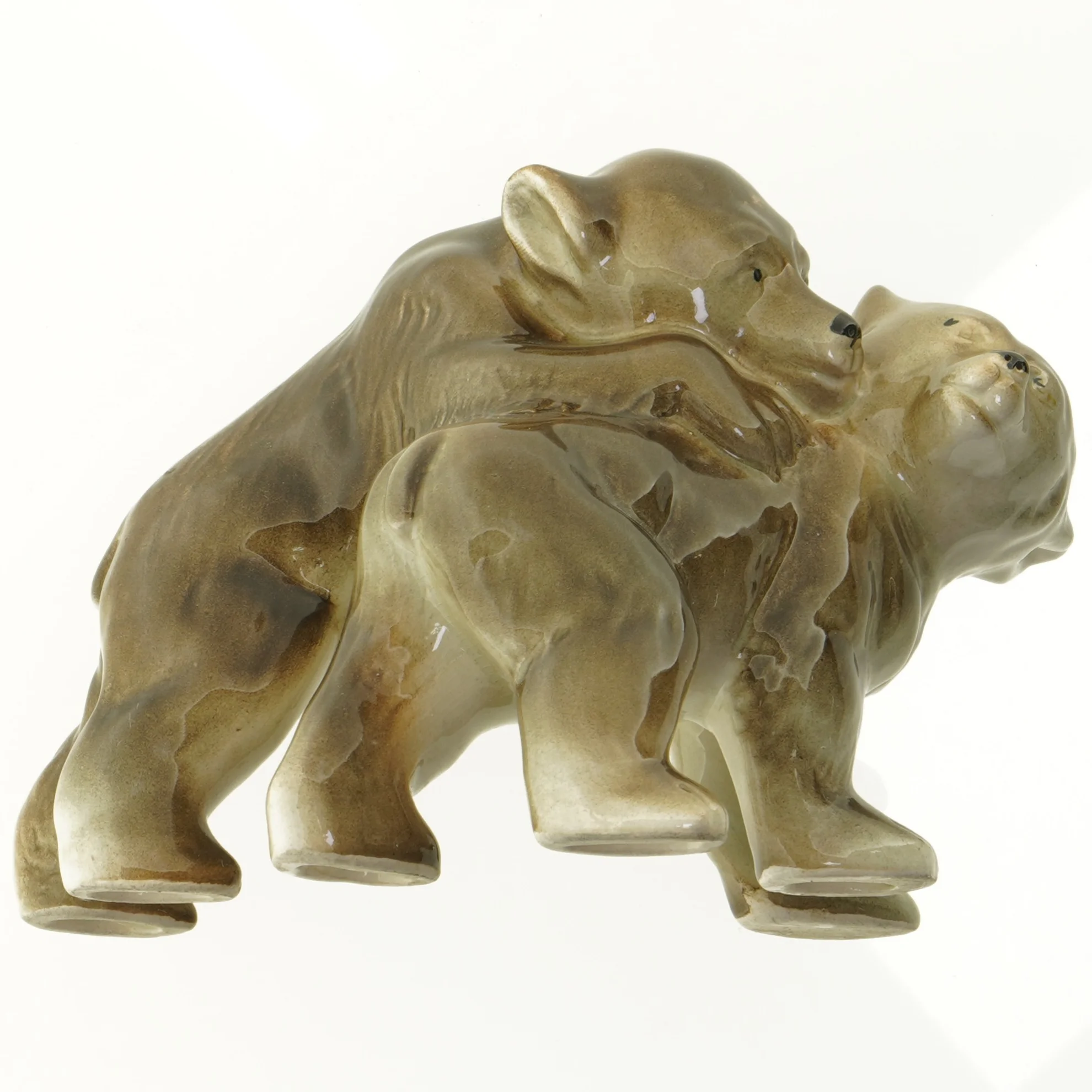 Porcelænsfigur bjørne (str. 16 x 13 cm)