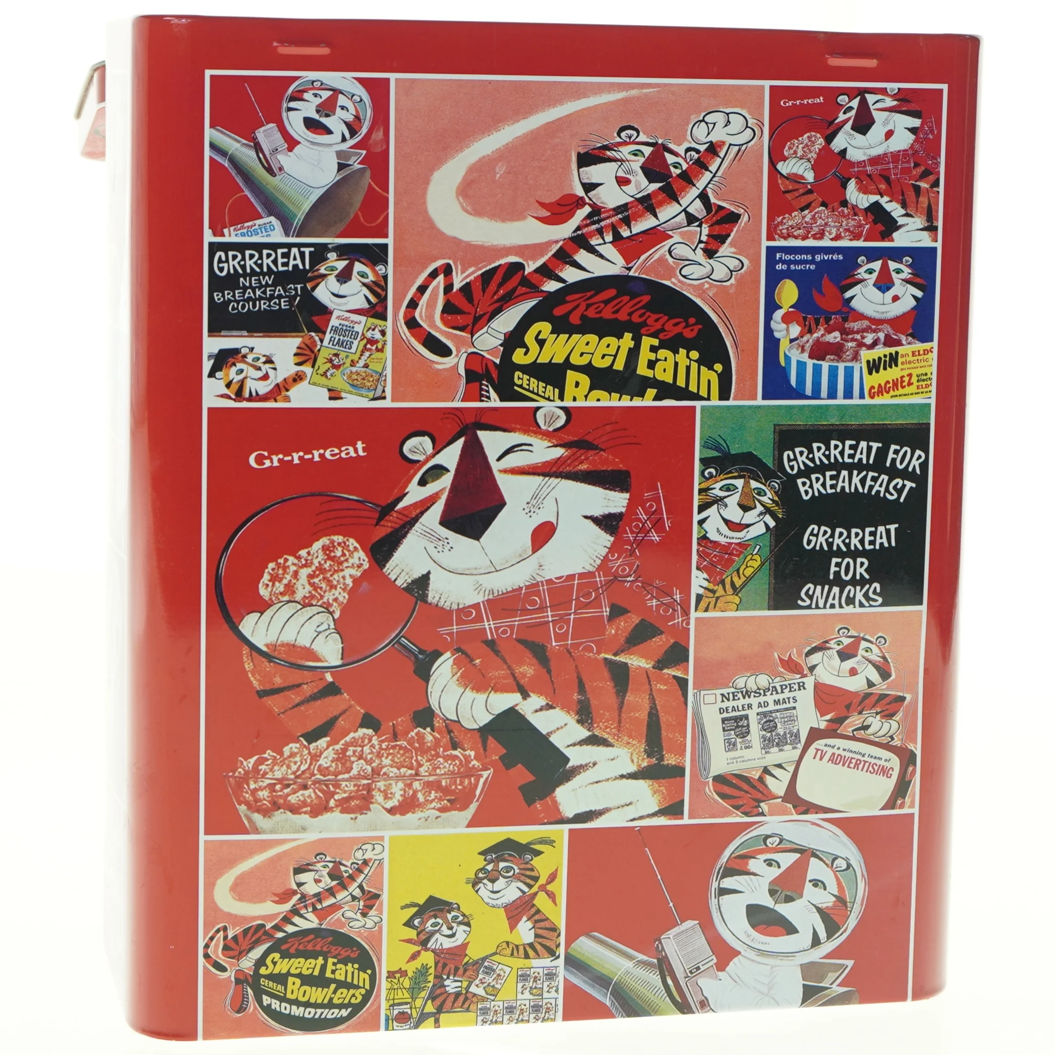 Metal kagedåse med retro design (str. 26,5 x 22 x 10 cm)