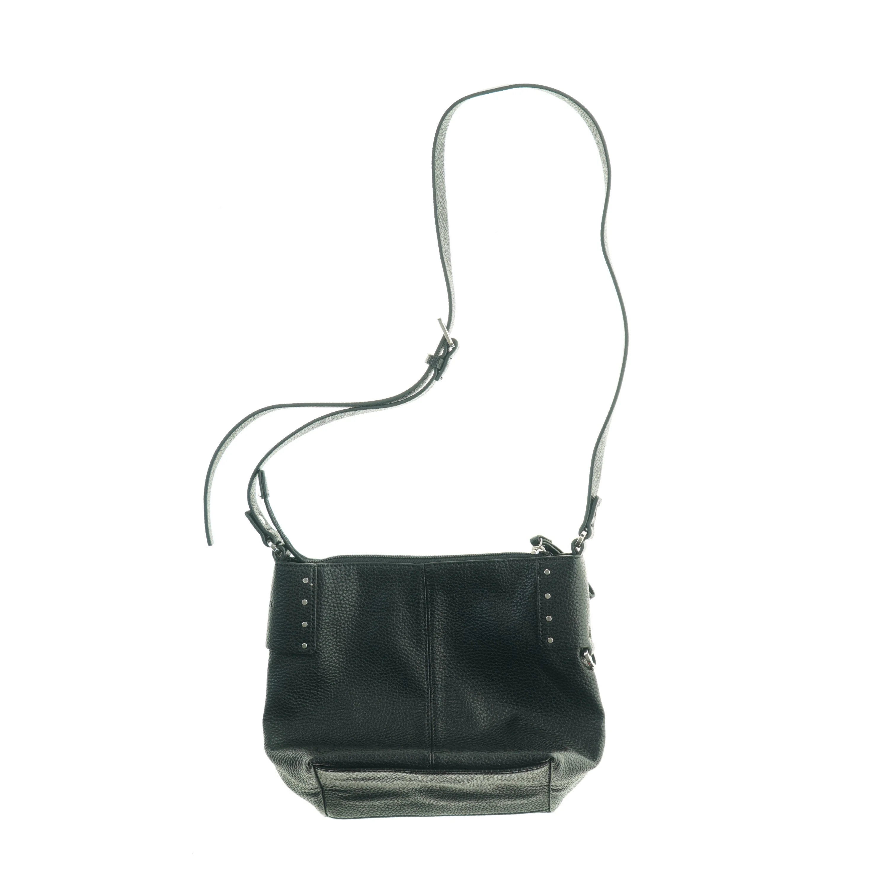 Sort skuldertaske med nitter fra Esprit (str. 23 x 21 x 12 cm)