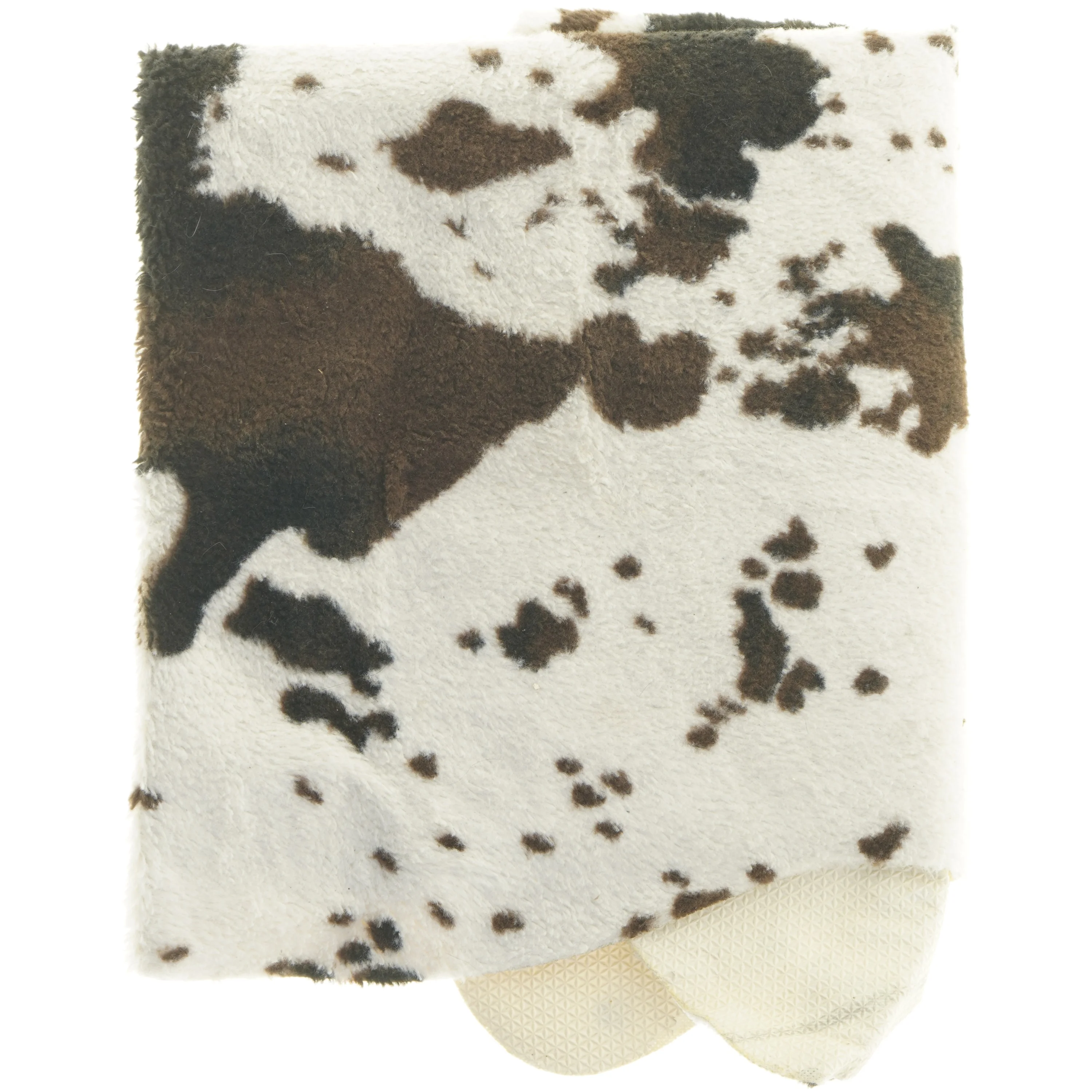 Brun og hvidt t&aelig;ppe 110x68 cm (str. 110x68 cm)