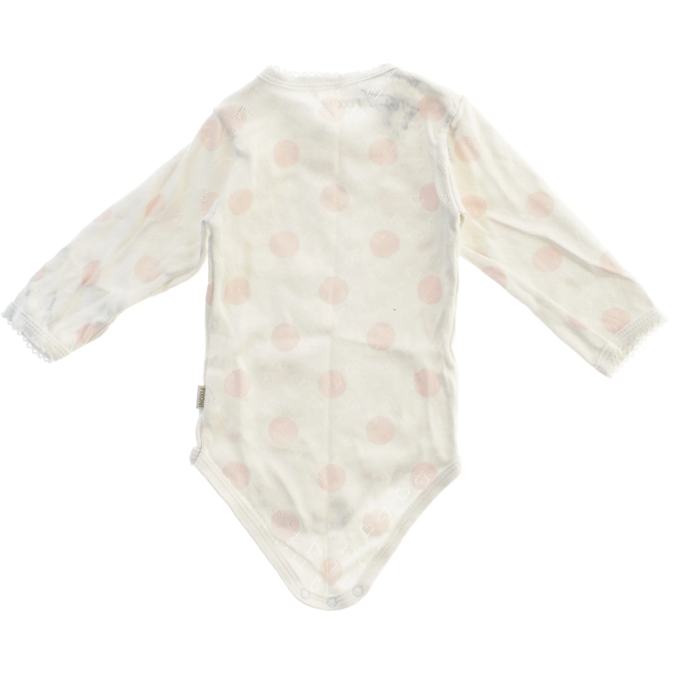 Langærmet bodystocking med prikker fra Fixoni (str. 62)