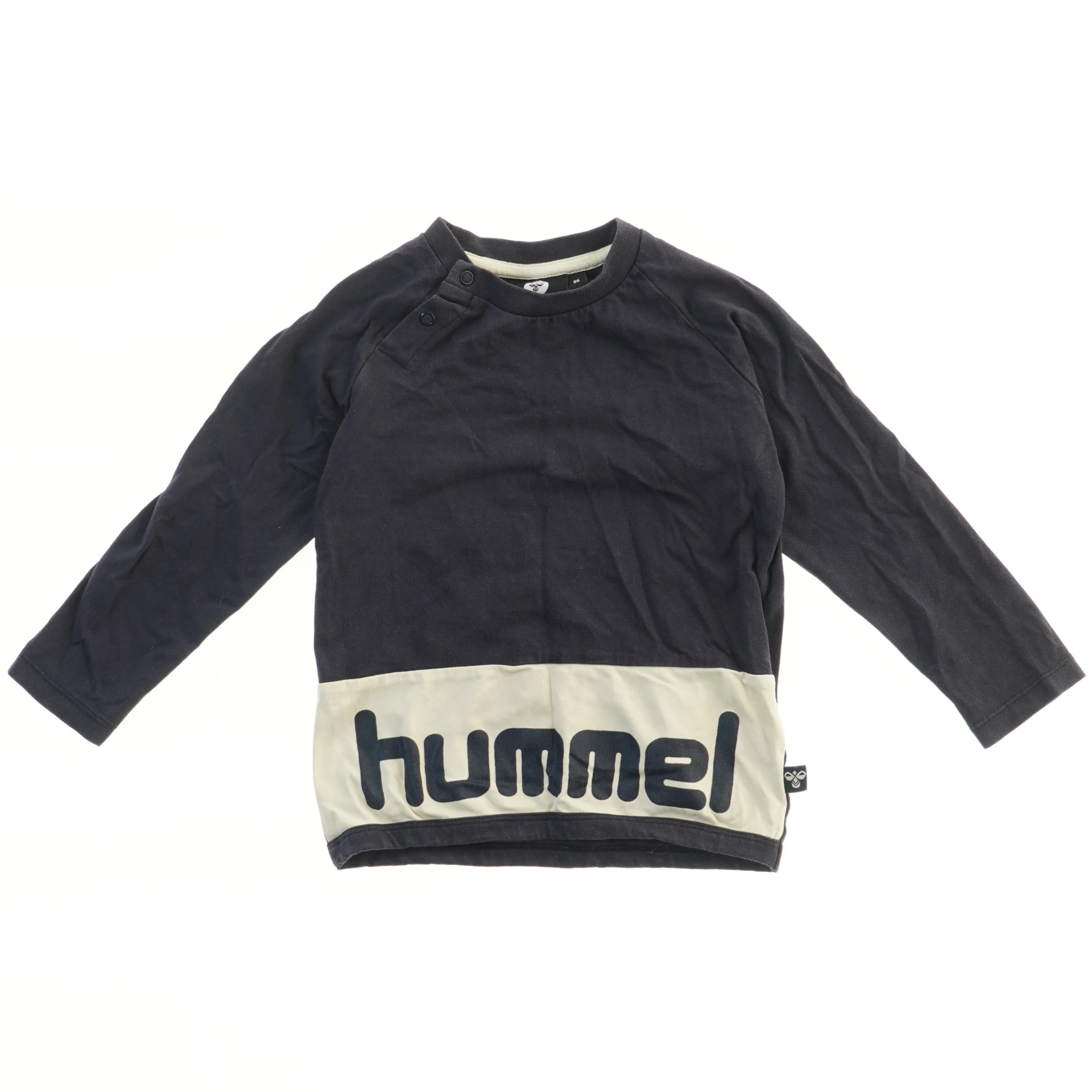 Langærmet bluse med logo fra Hummel (str. 86)