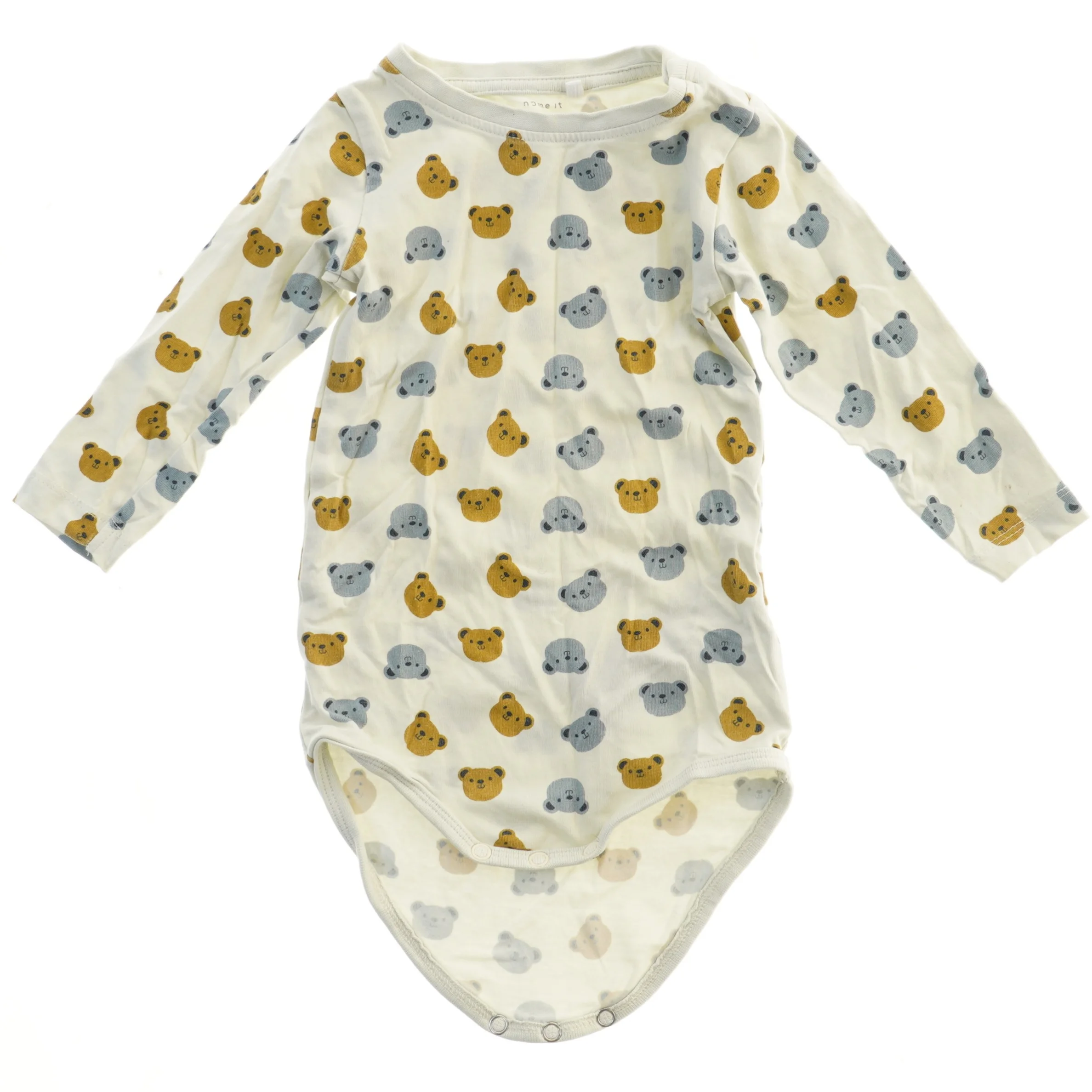 Langærmet bodystocking med bjørneprint fra Name It (str. 74)