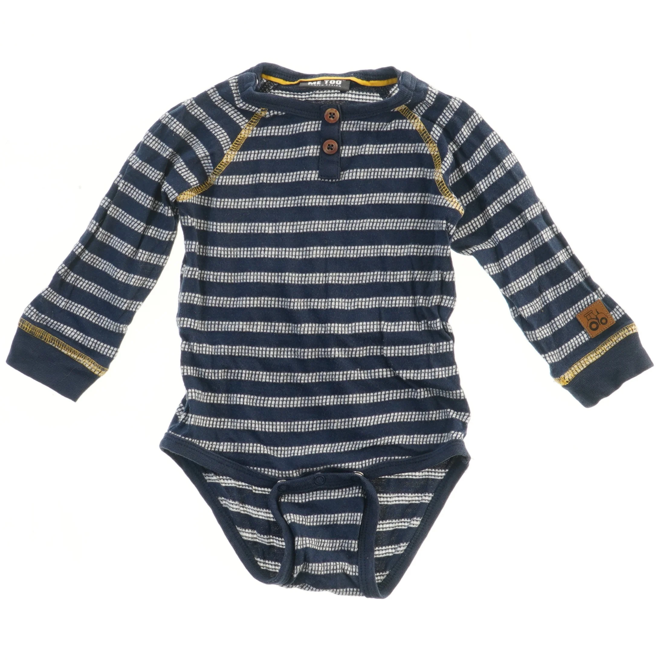 Langærmet bodystocking med striber fra Me Too (str. 68)