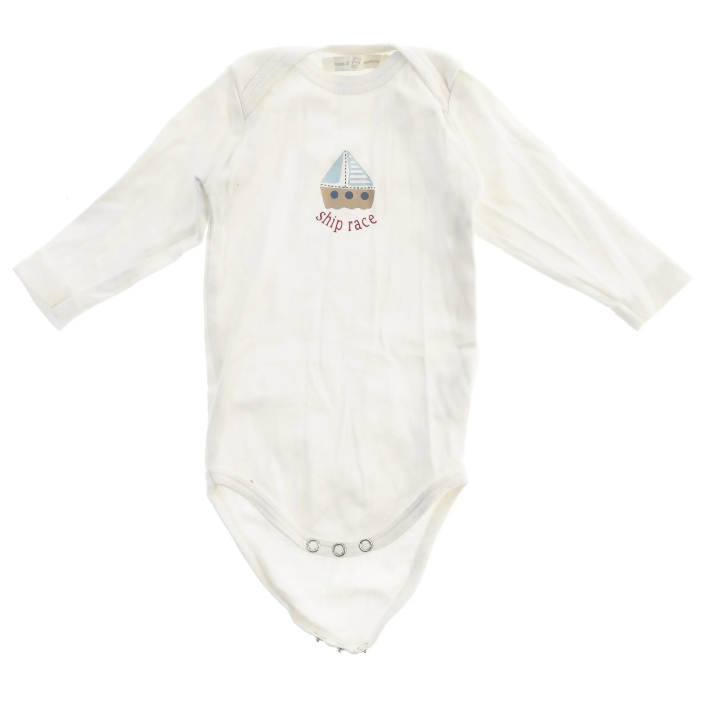Langærmet bodystocking med skibsmotiv fra Name It (str. 62)