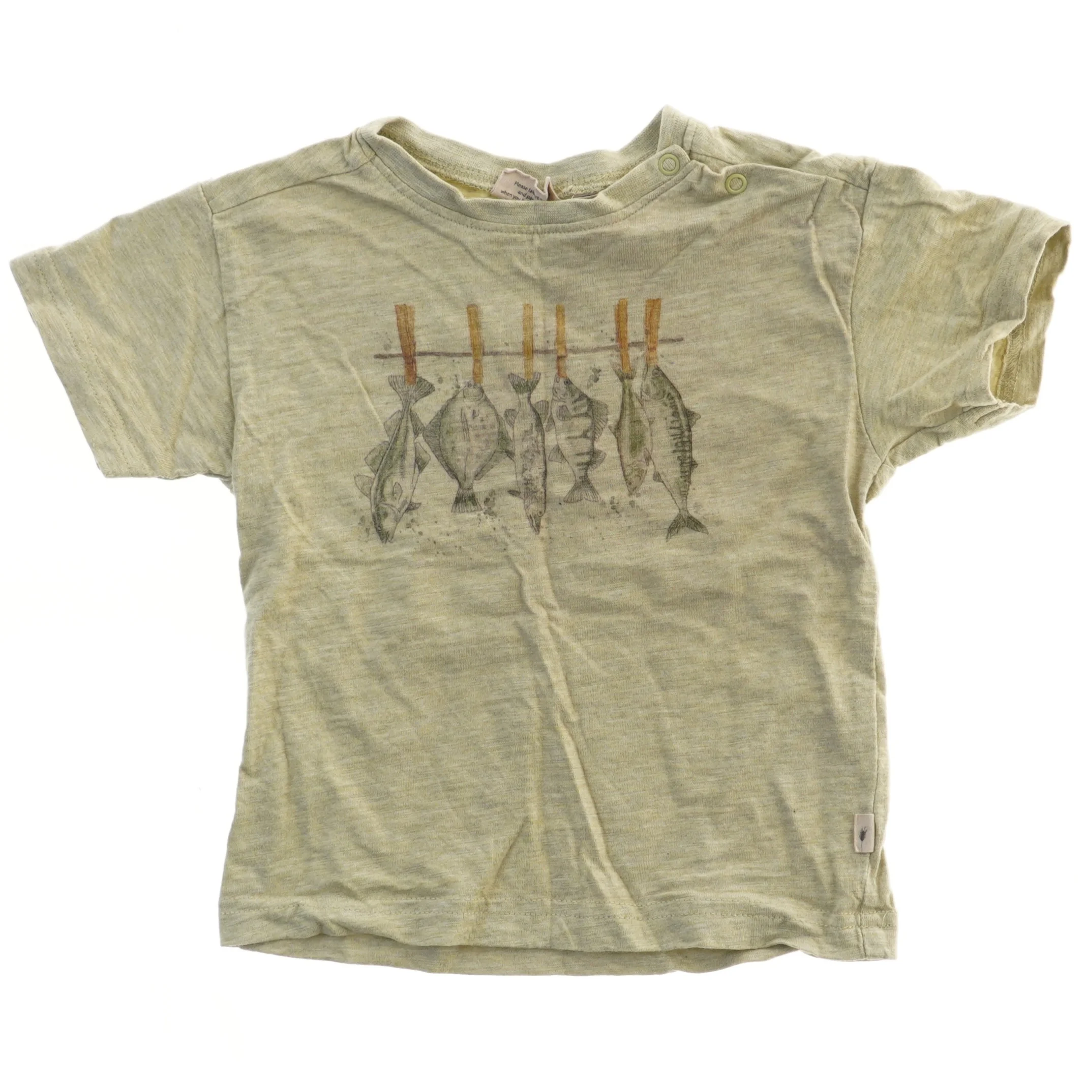 Børne T-shirt med fiskemotiv fra Wheat (str. 86)