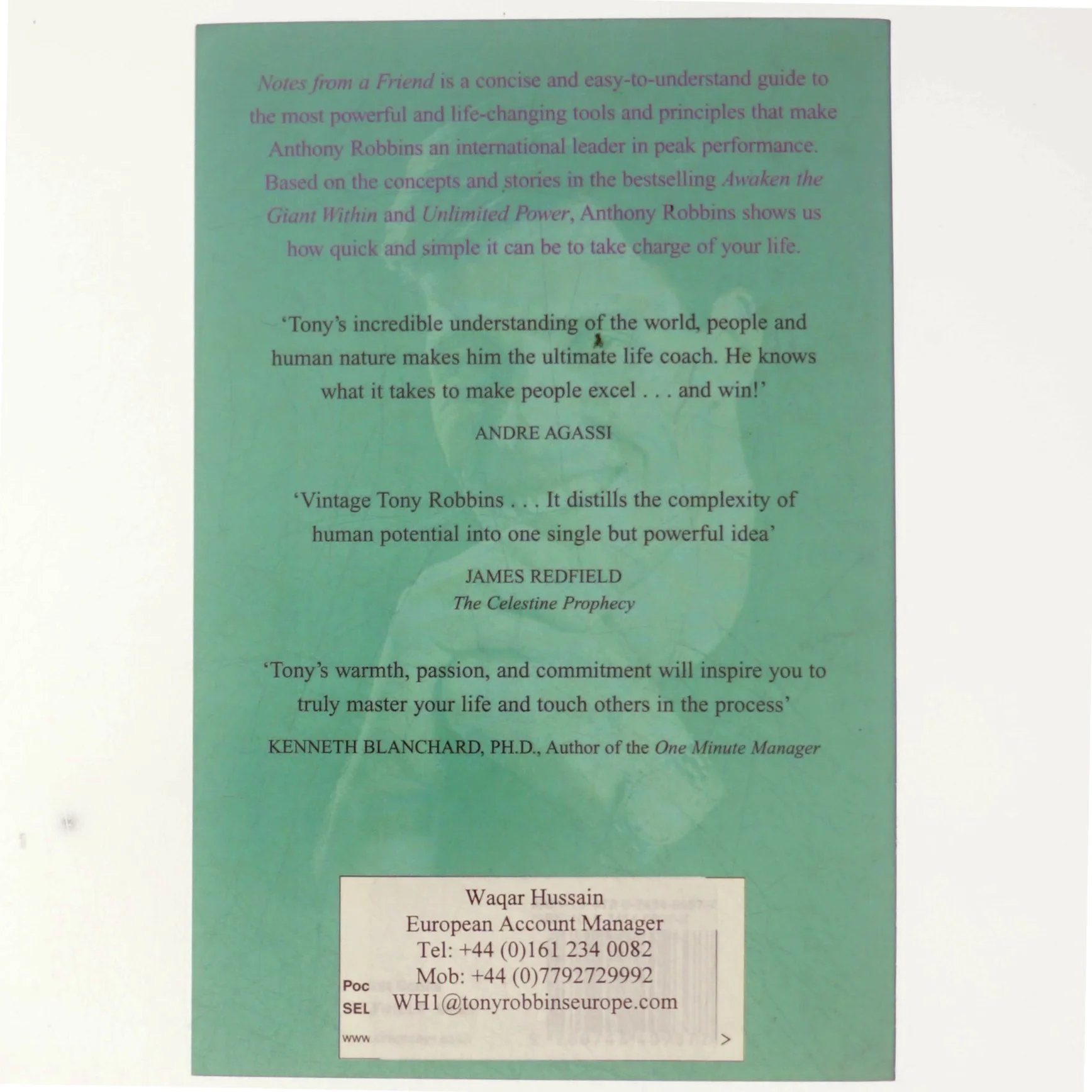 Notes from a friend af Anthony Robbins