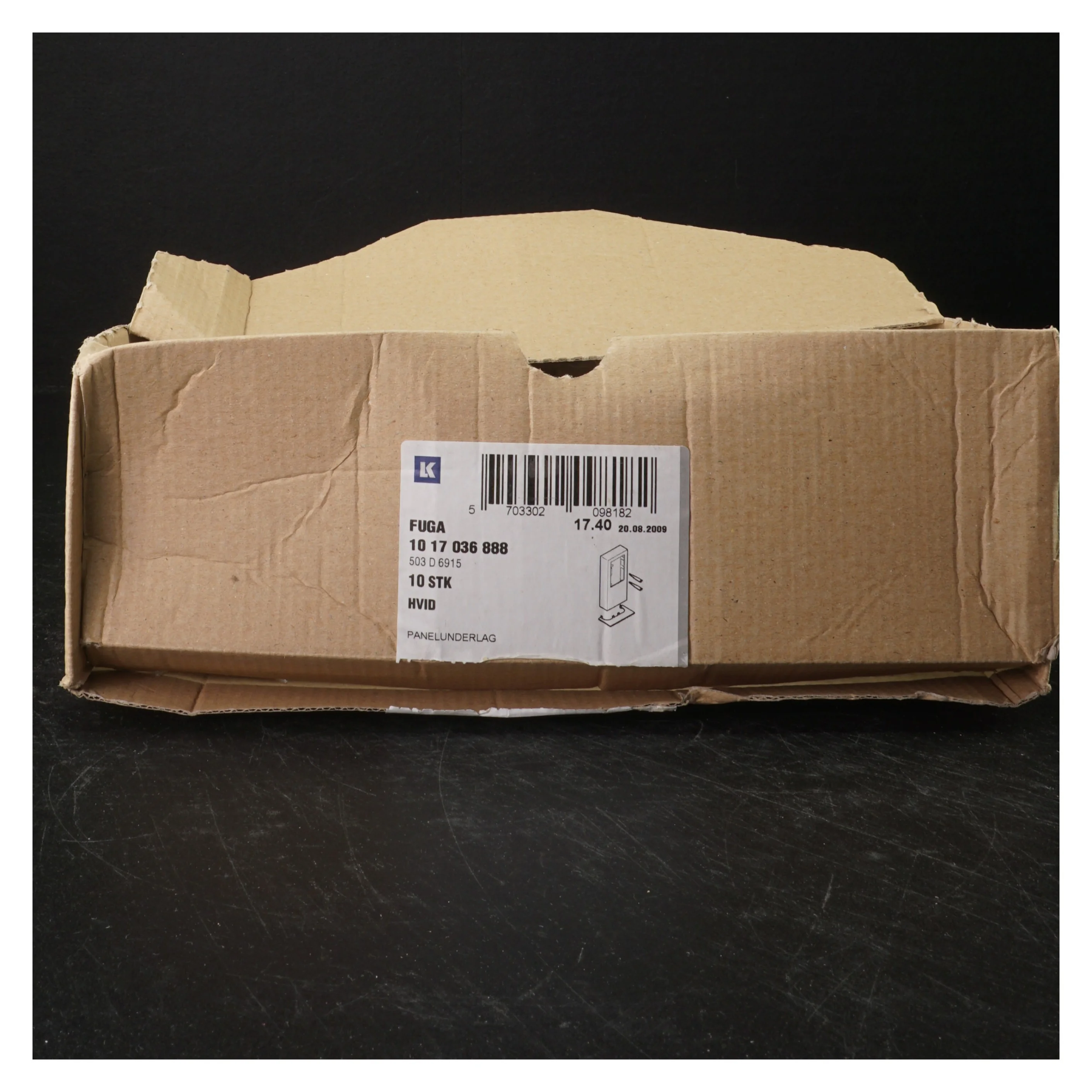 LK FUGA Panelundlæg fra Lauritz Knudsen (str. 10 styk)