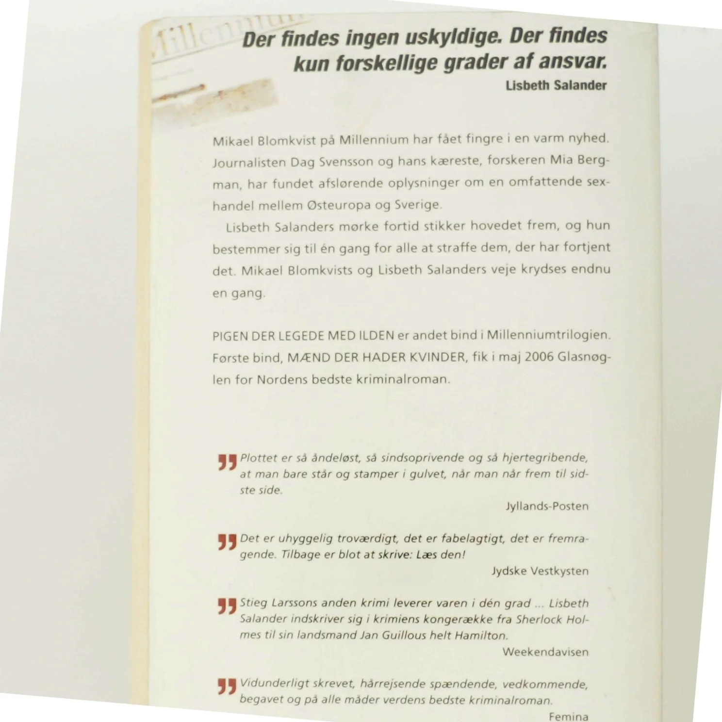 Pigen Der Legede Med Ilden (Millennium, 2. Bind) af Stieg Larsson (Bog)